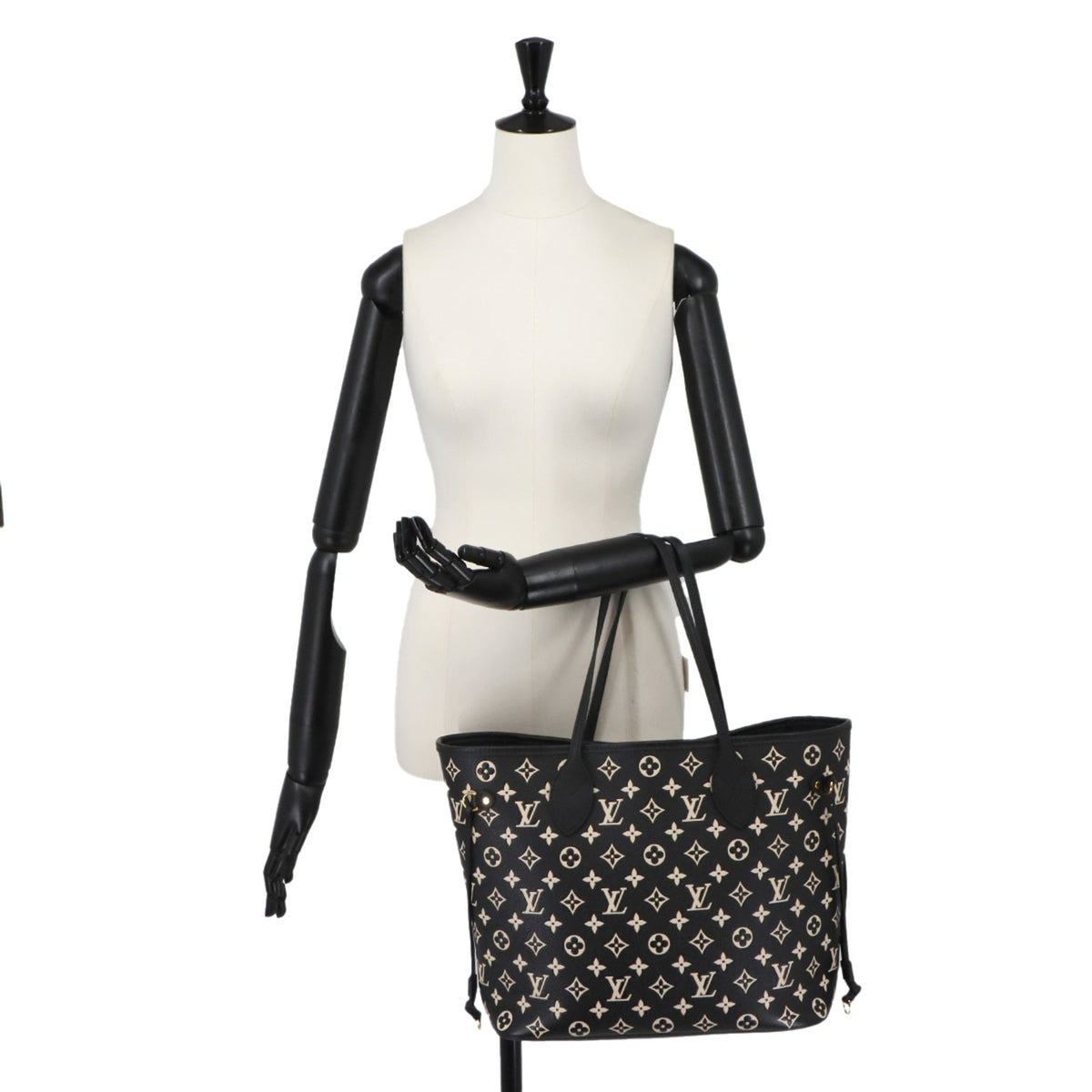 Louis Vuitton Black White Monogram Empreinte Leather Handbag Pouch Tote Bag (Pre-Owned)