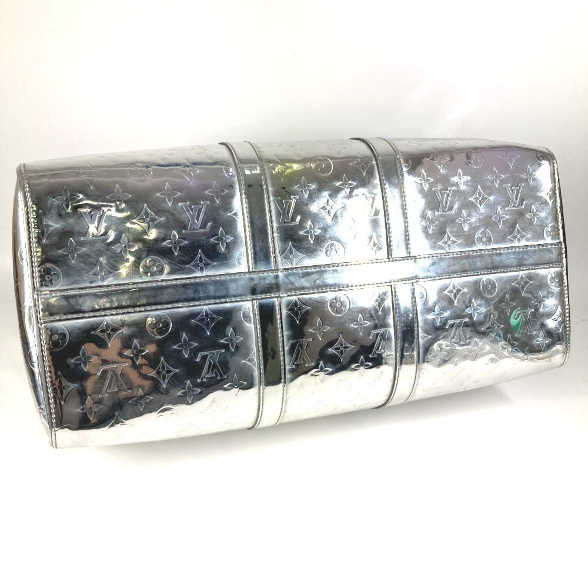 Louis Vuitton Silver Leather Boston Bag Handbag (Pre-Owned)