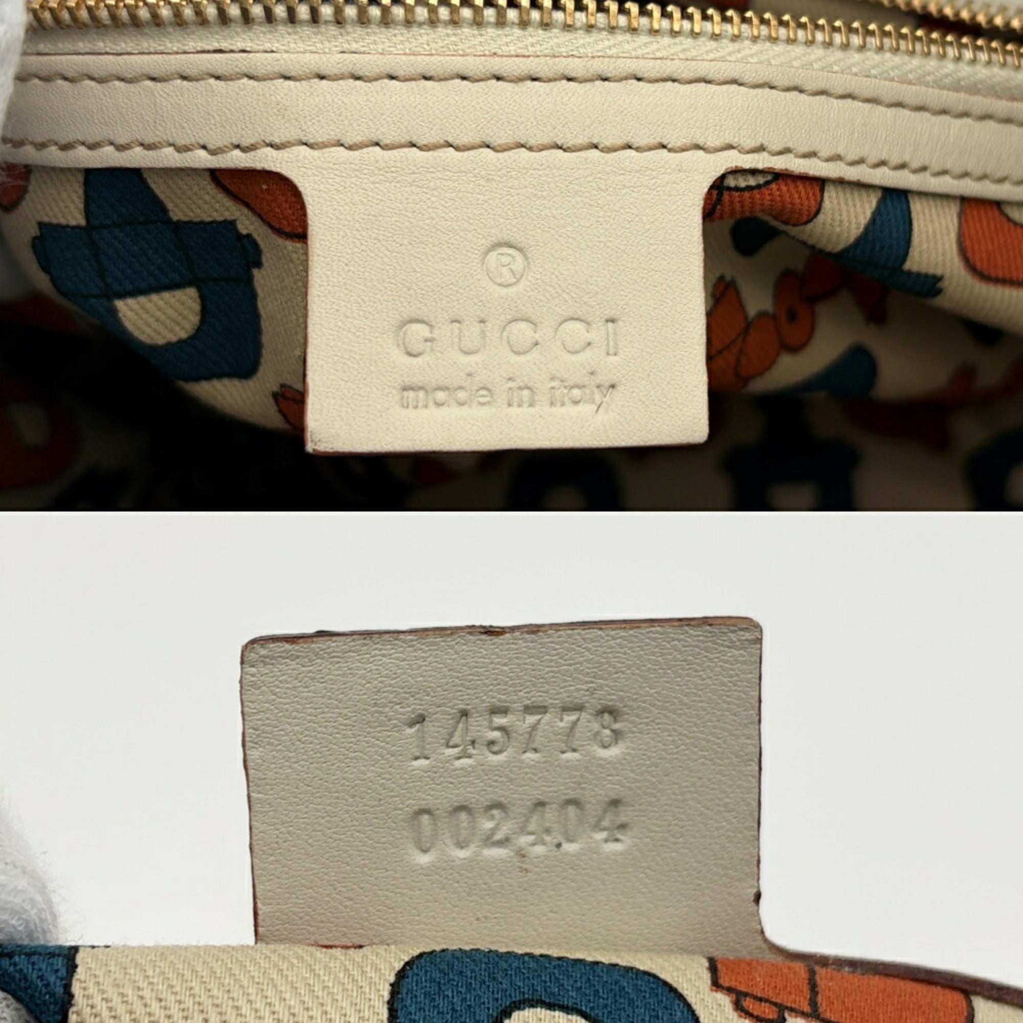 Gucci Ivory Leather Shoulder Bag (Pre-Owned)