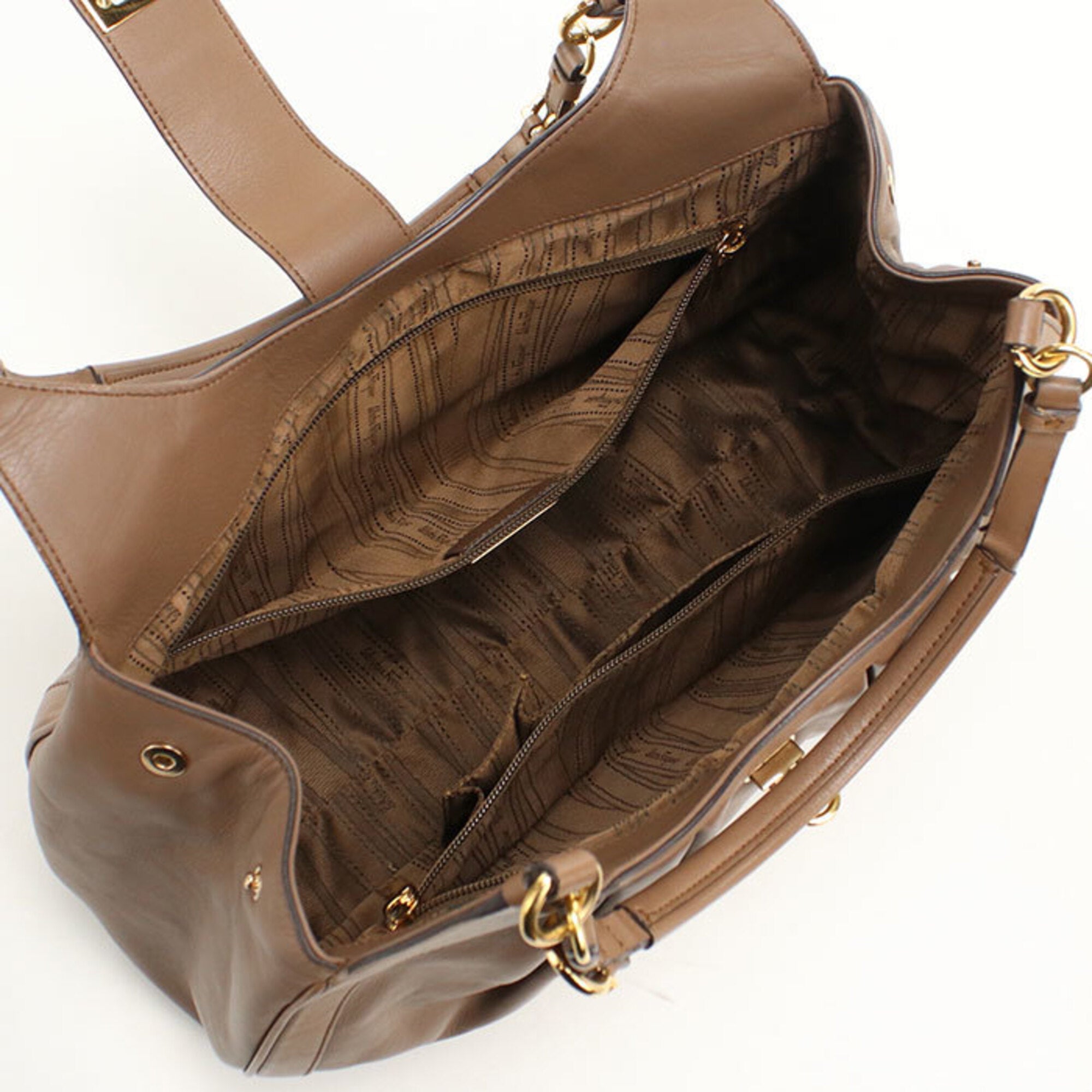 Salvatore Ferragamo Brown Leather Handbag (Pre-Owned)