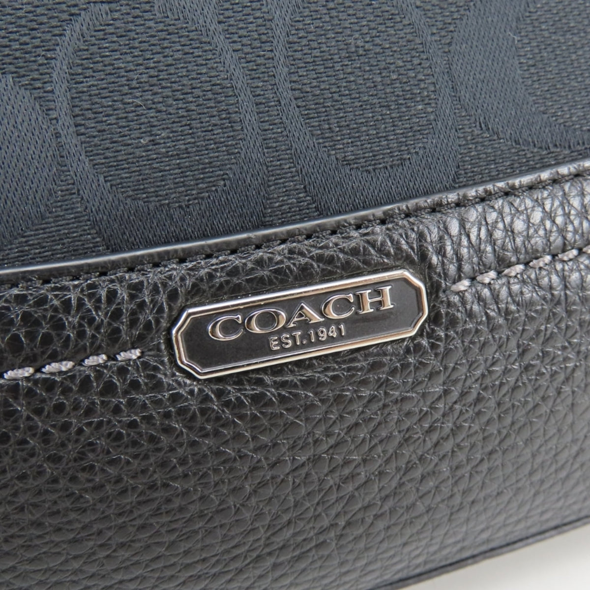 Coach Black Signature Line Shoulder Bag (Pre-Owned)
