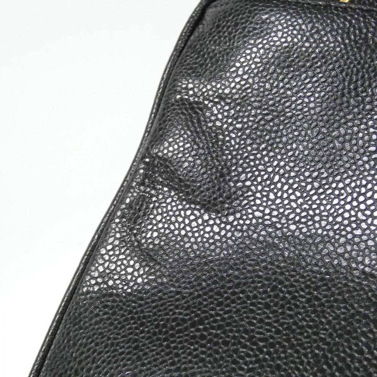 Chanel Black Grained Calfskin Shoulder Bag (Pre-Owned)