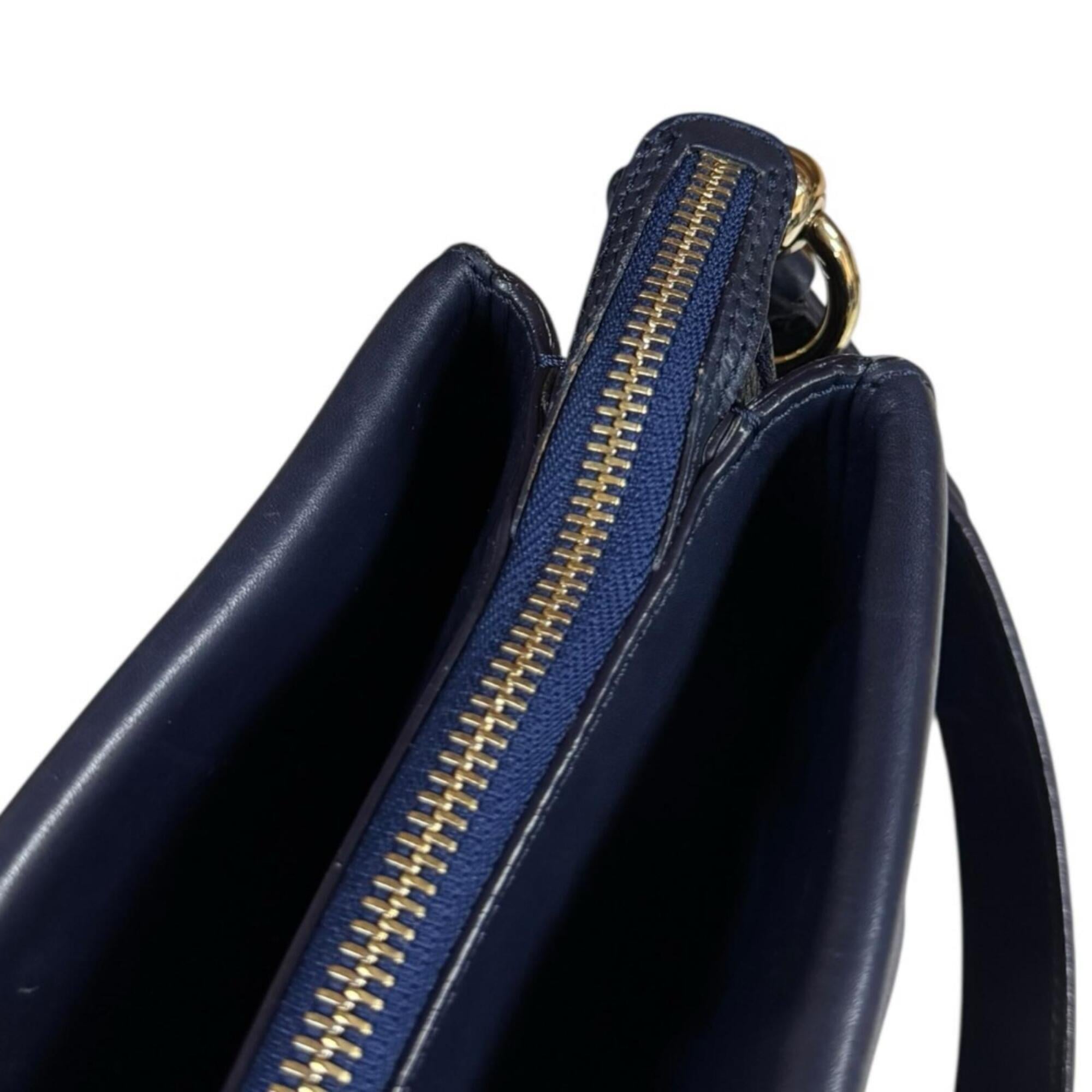 Christian Louboutin Navy Leather Shoulder Bag (Pre-Owned)