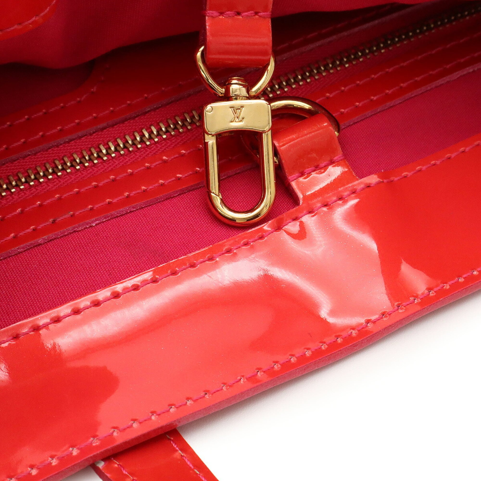 Louis Vuitton Rose Pop Monogram Vernis Handbag Tote Bag (Pre-Owned)