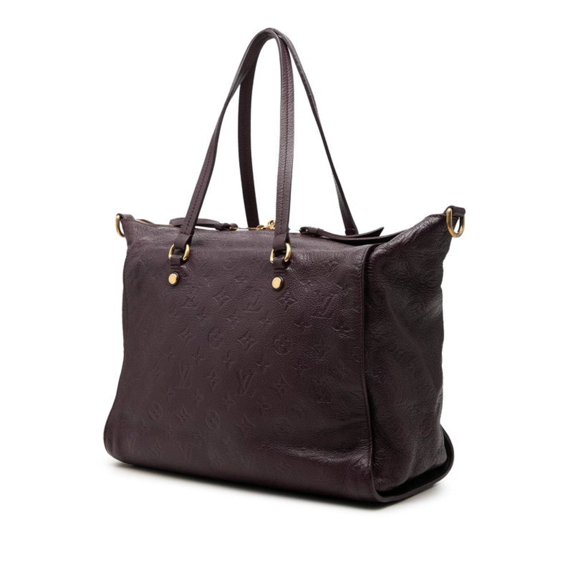 Louis Vuitton Monogram Orb Purple Leather Handbag Tote Bag (Pre-Owned)