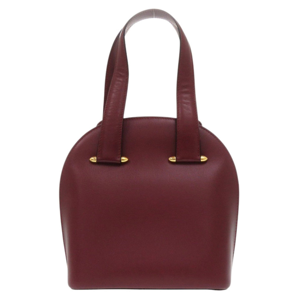 Cartier Bordeaux Red Color Leather Handbag (Pre-Owned)