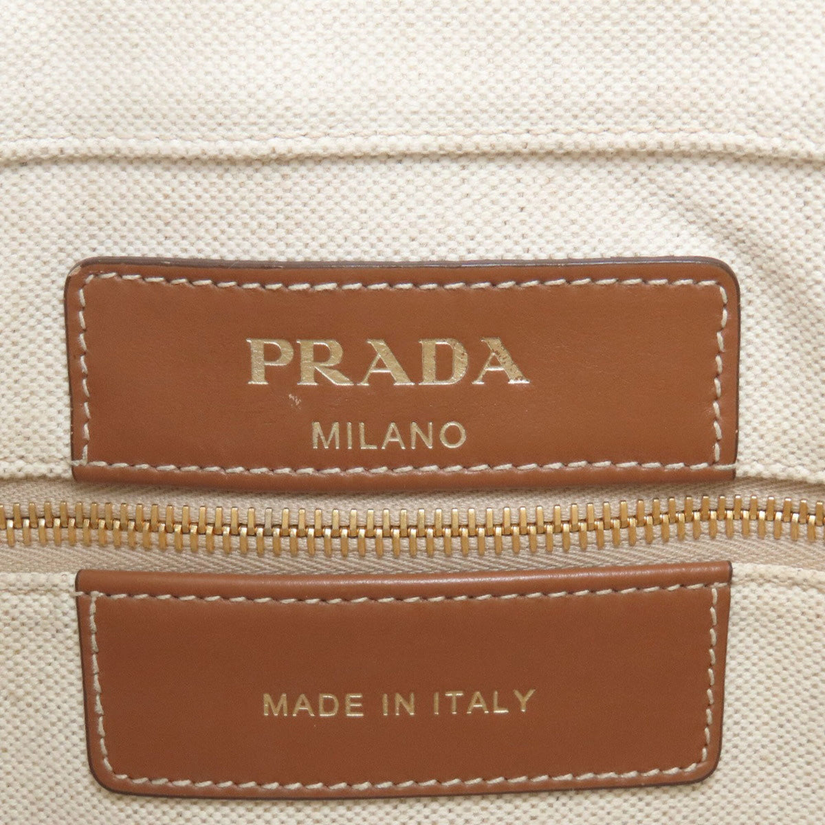 Prada White Canvas Tote Bag (Pre-Owned)
