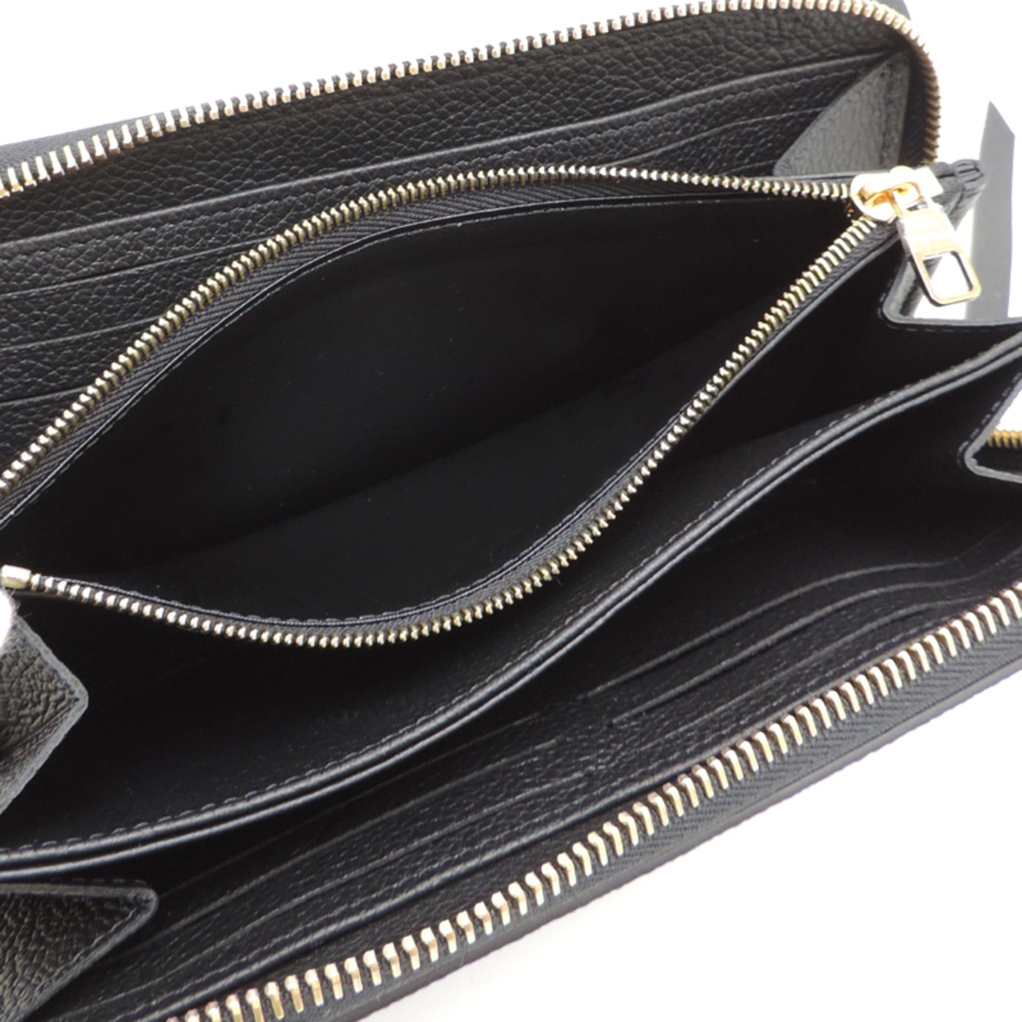 Louis Vuitton Beige Black Monogram Empreinte Long Wallet (Bi-Fold) (Pre-Owned)