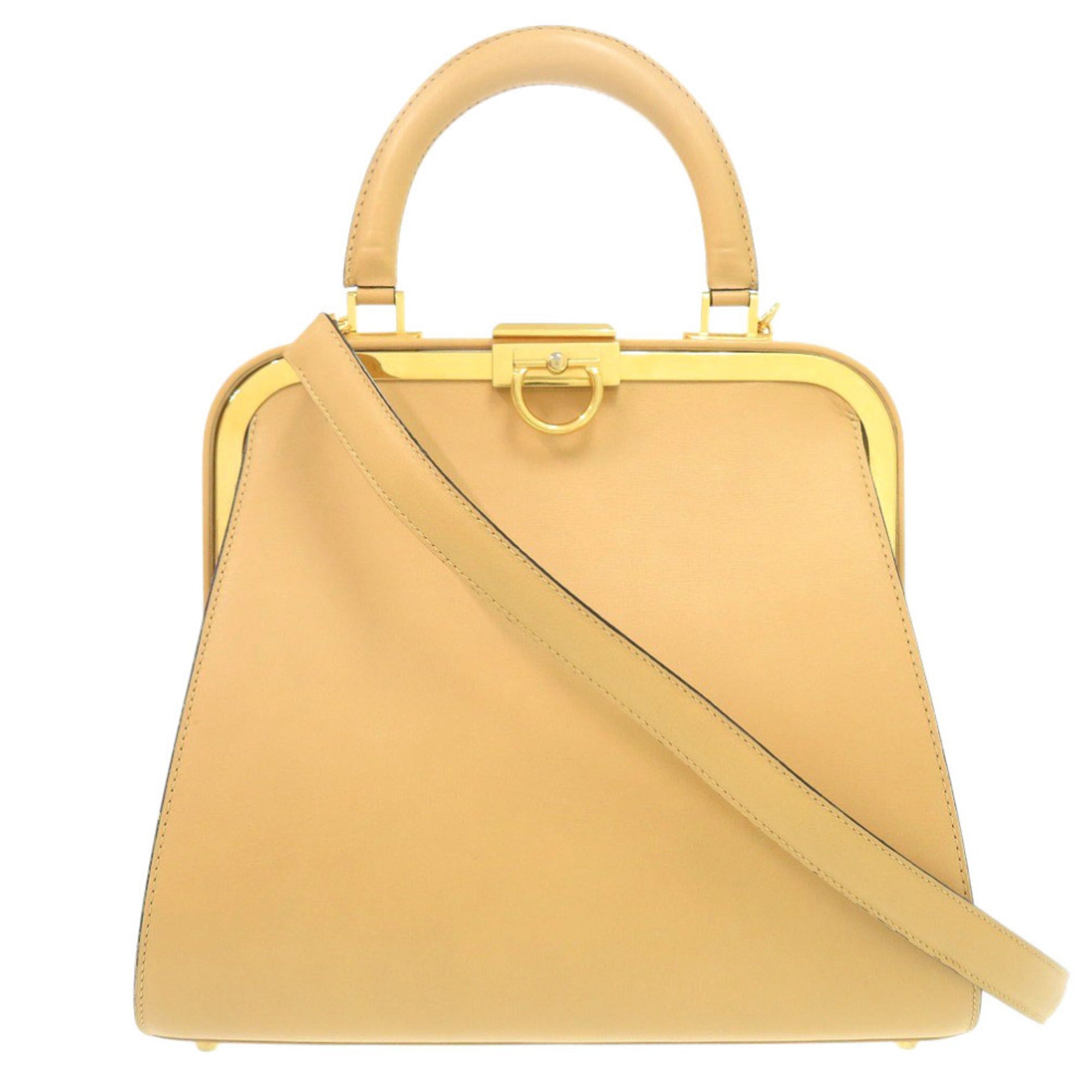 Christian Dior Beige Leather Shoulder Bag (Pre-Owned)