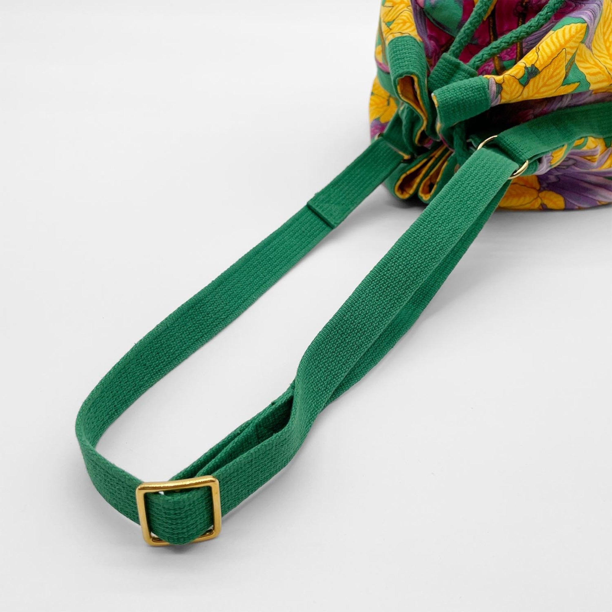 Hermes Green Pink Yellow Canvas Shoulder Bag (Pre-Owned)