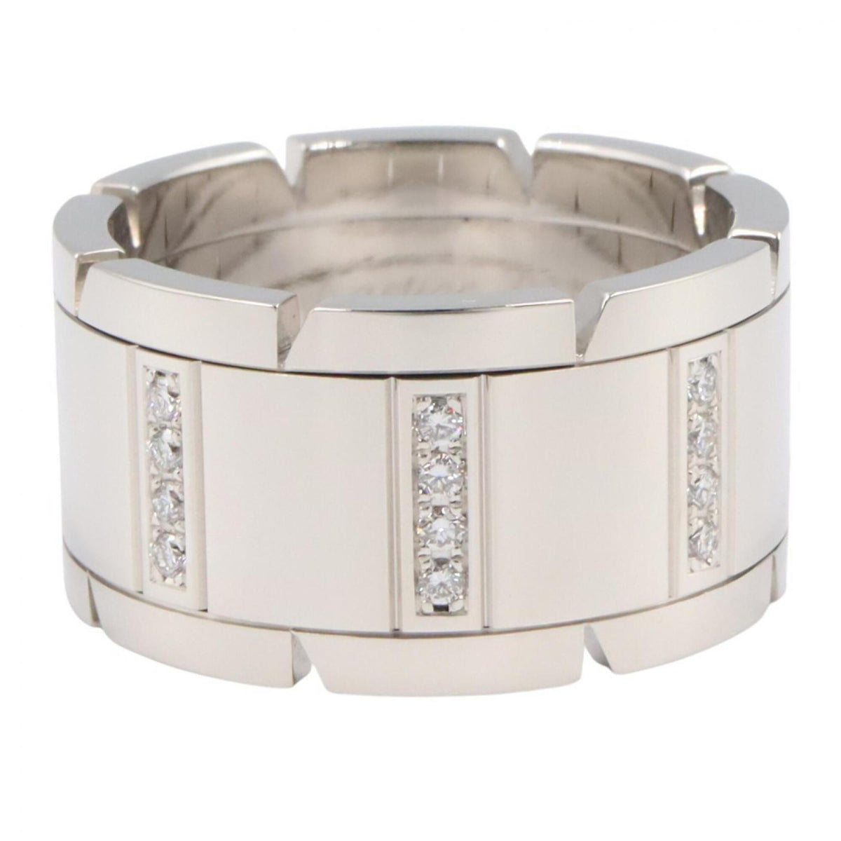 Cartier Silver Clear White Gold (18K) Band Ring (Pre-Owned)