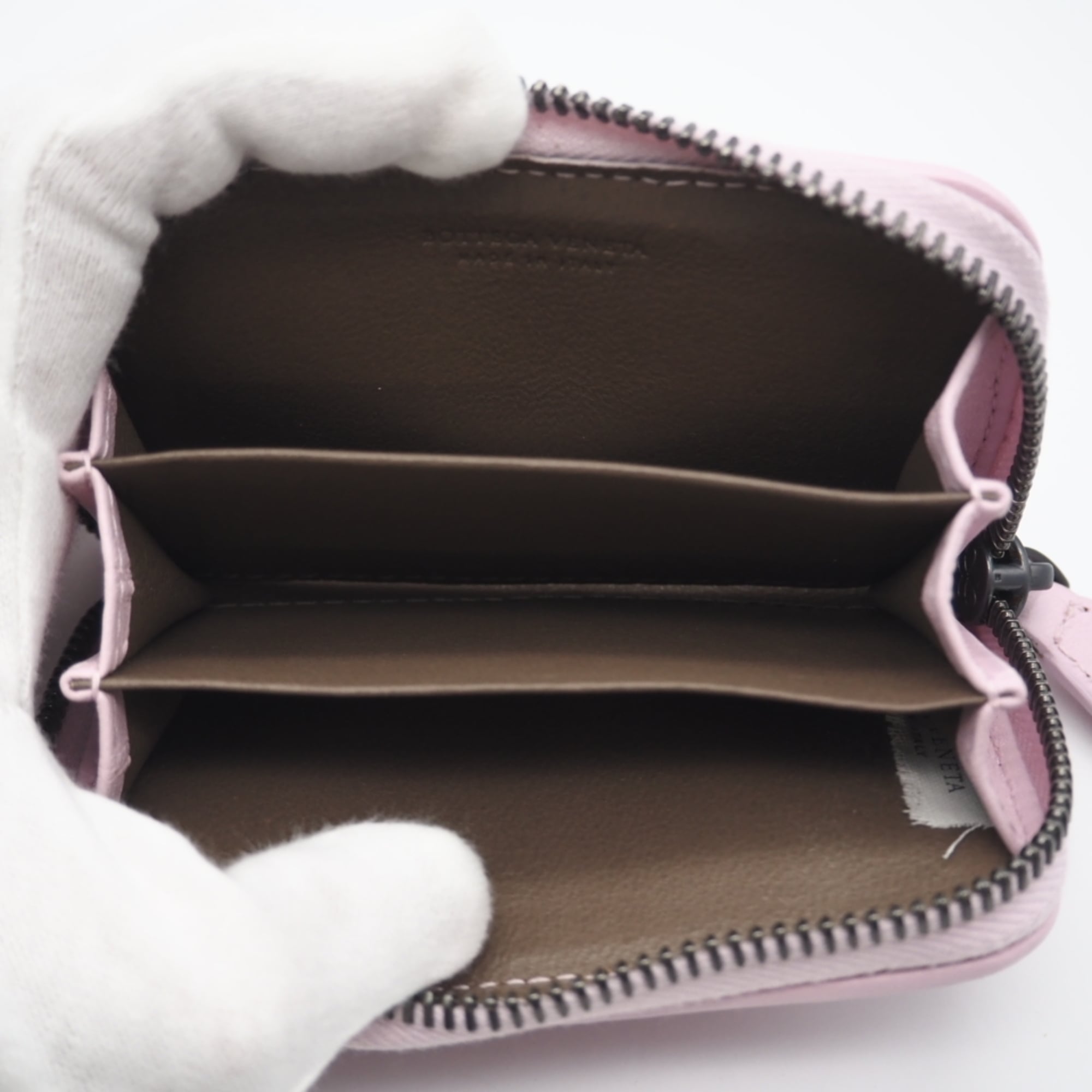 Bottega Veneta Pink Leather Coin Purse/Coin Case (Pre-Owned)