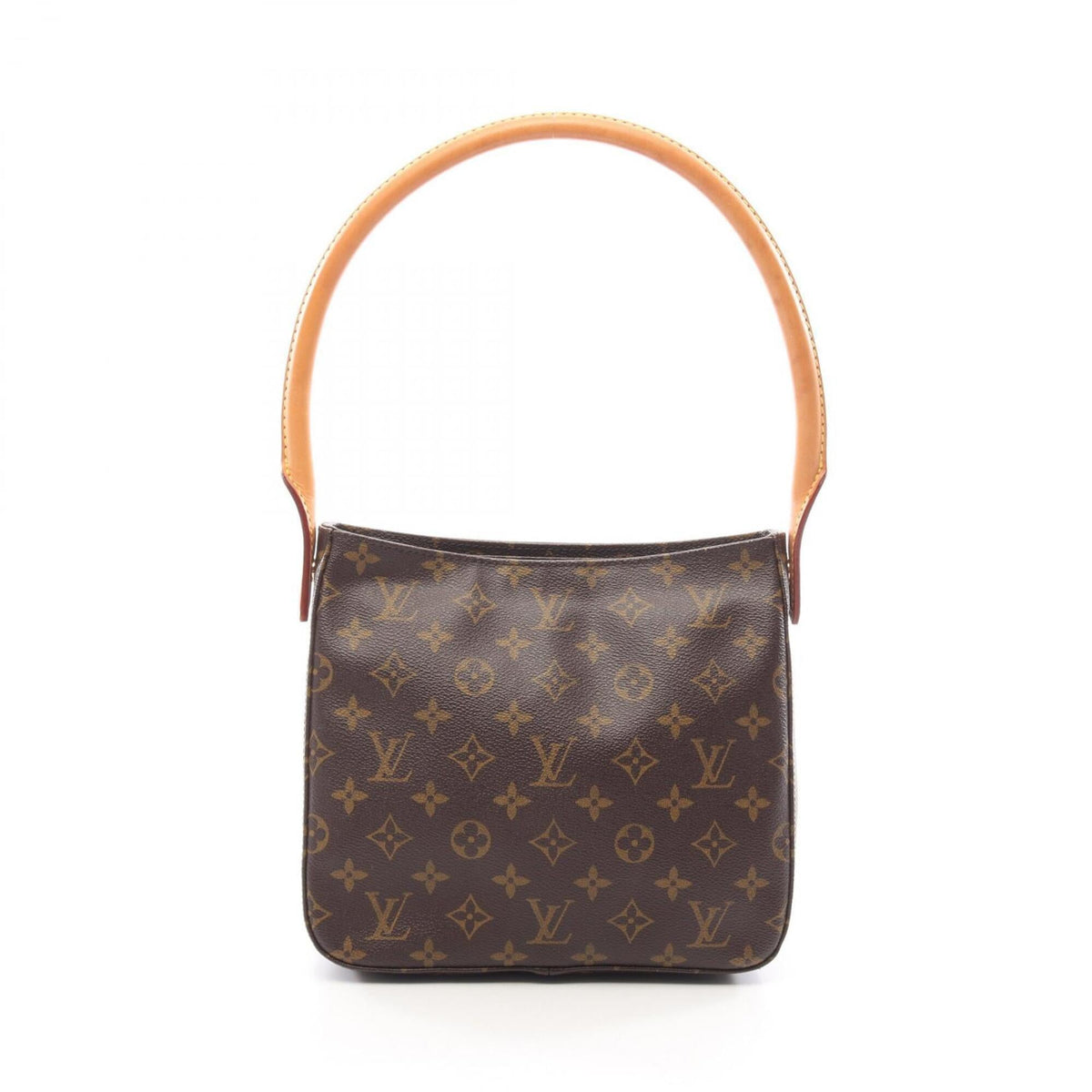 Louis Vuitton Brown Coated Canvas Leather Handbag Shoulder Bag (Pre-Owned)