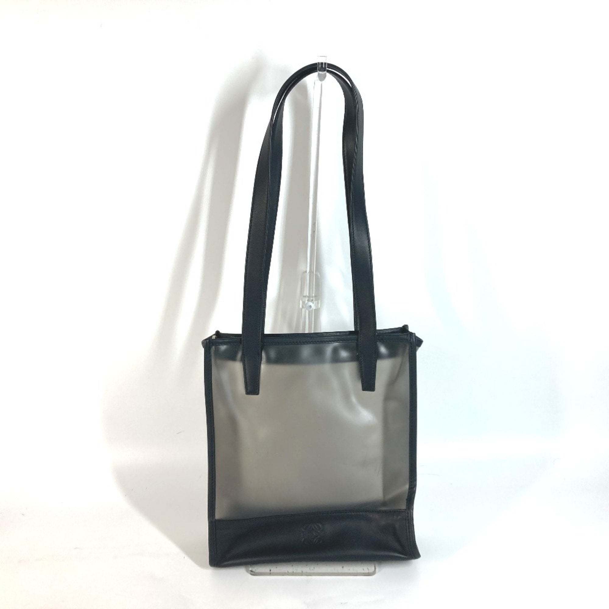 Loewe Black Vinyl Leather Shoulder Bag Tote Bag (Pre-Owned)