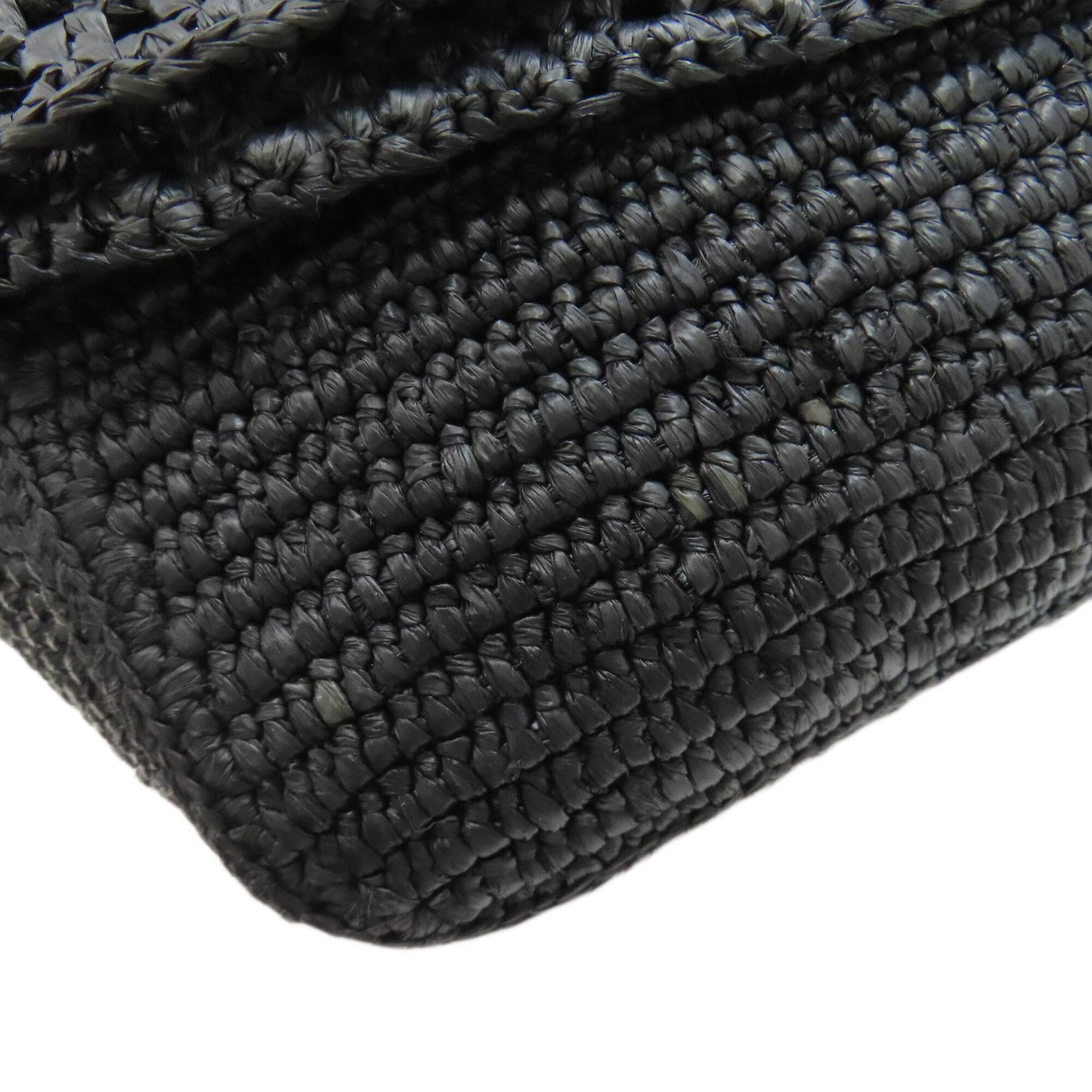 Loewe Black Raffia Leather Handbag (Pre-Owned)