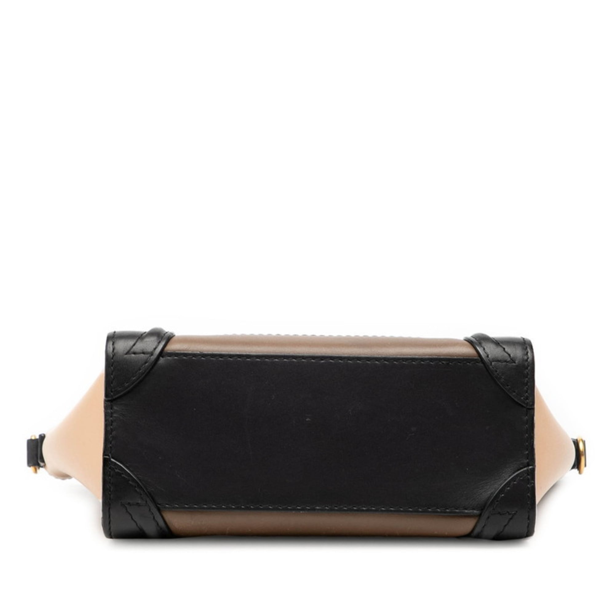 Celine Brown Multi-Color Leather Handbag Shoulder Bag (Pre-Owned)