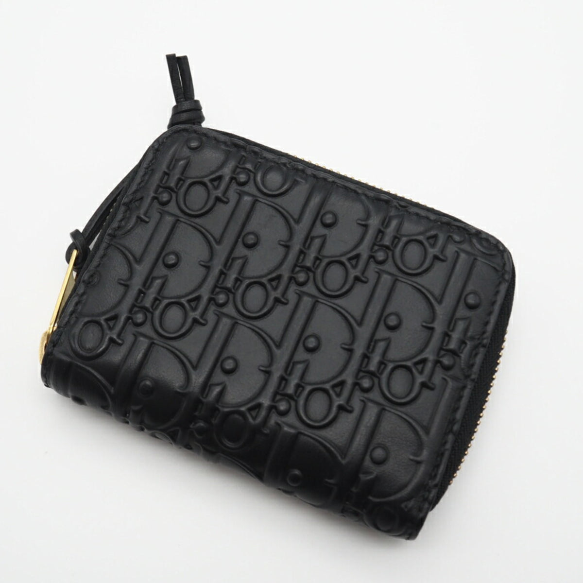 Christian Dior Black Leather Coin Purse/Coin Case (Pre-Owned)