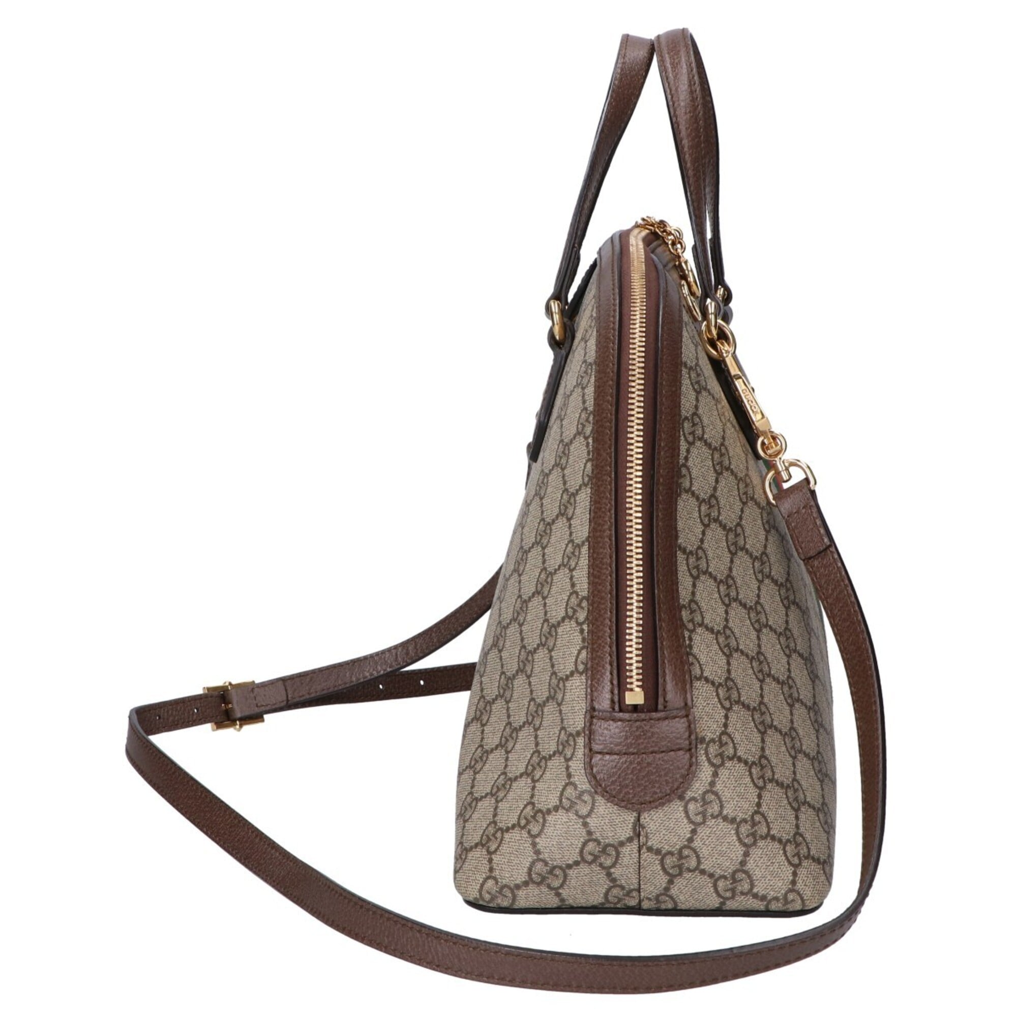 Gucci Dark Brown Pvc Handbag Shoulder Bag (Pre-Owned)