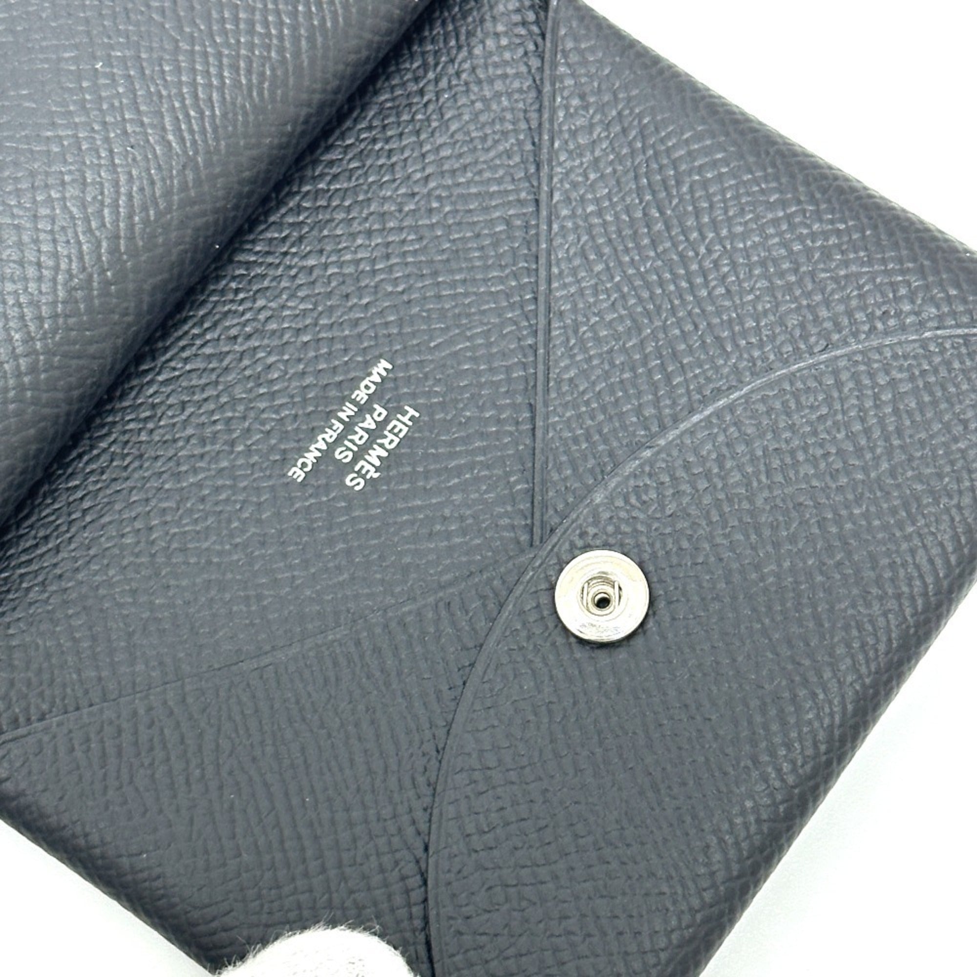 Hermes Black Epsom Leather Coin Purse/Coin Case (Pre-Owned)