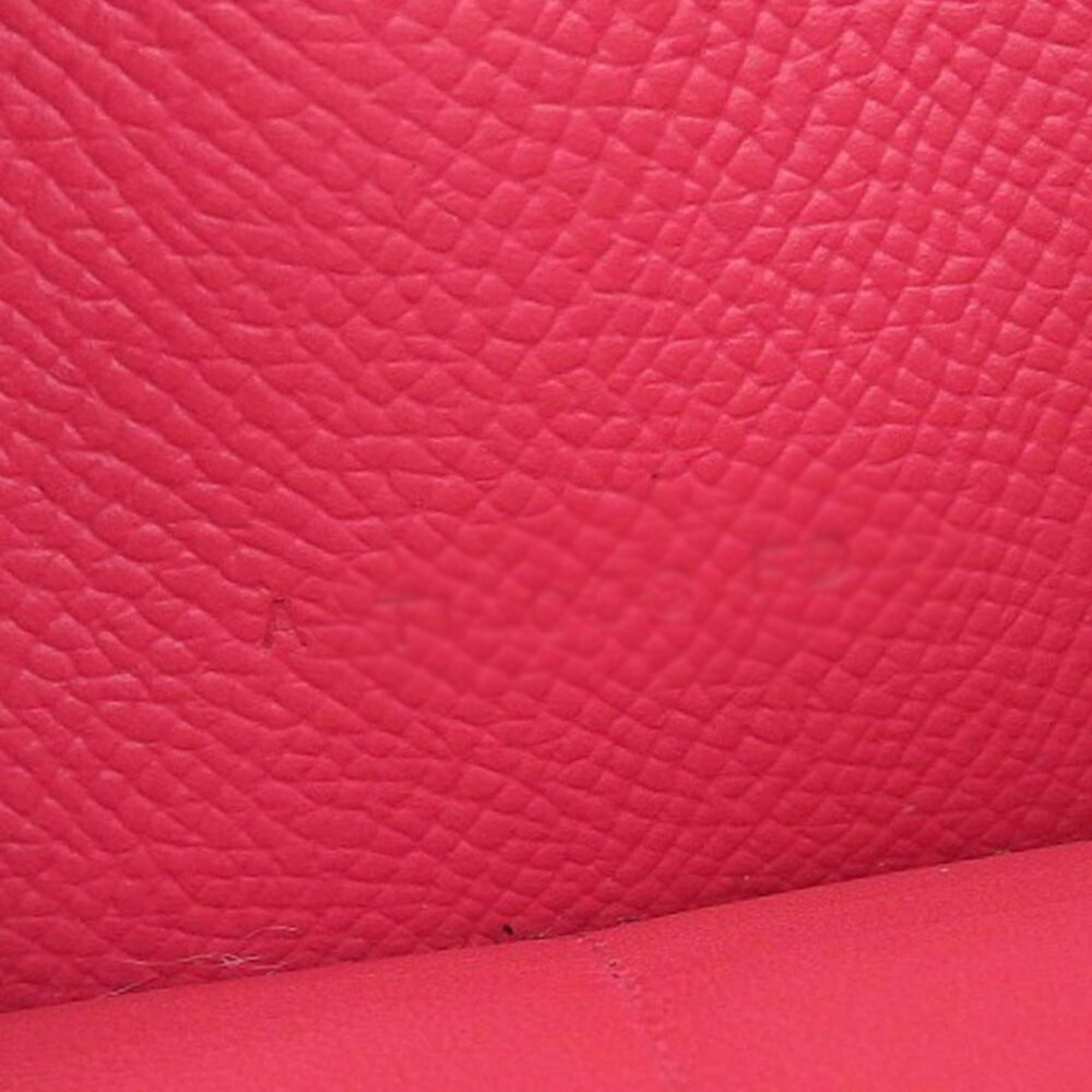 Hermes Pink Rose Red Epsom Leather Coin Purse/Coin Case (Pre-Owned)