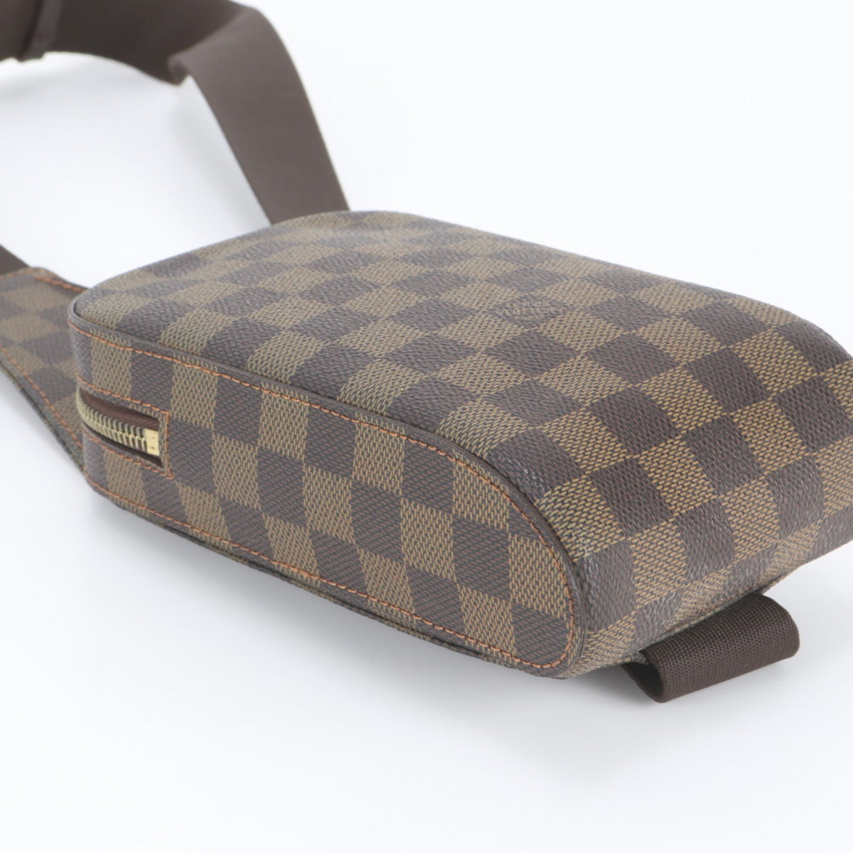 Louis Vuitton Ebene Leather Coated Canvas Pouch Sling Bag (Pre-Owned)