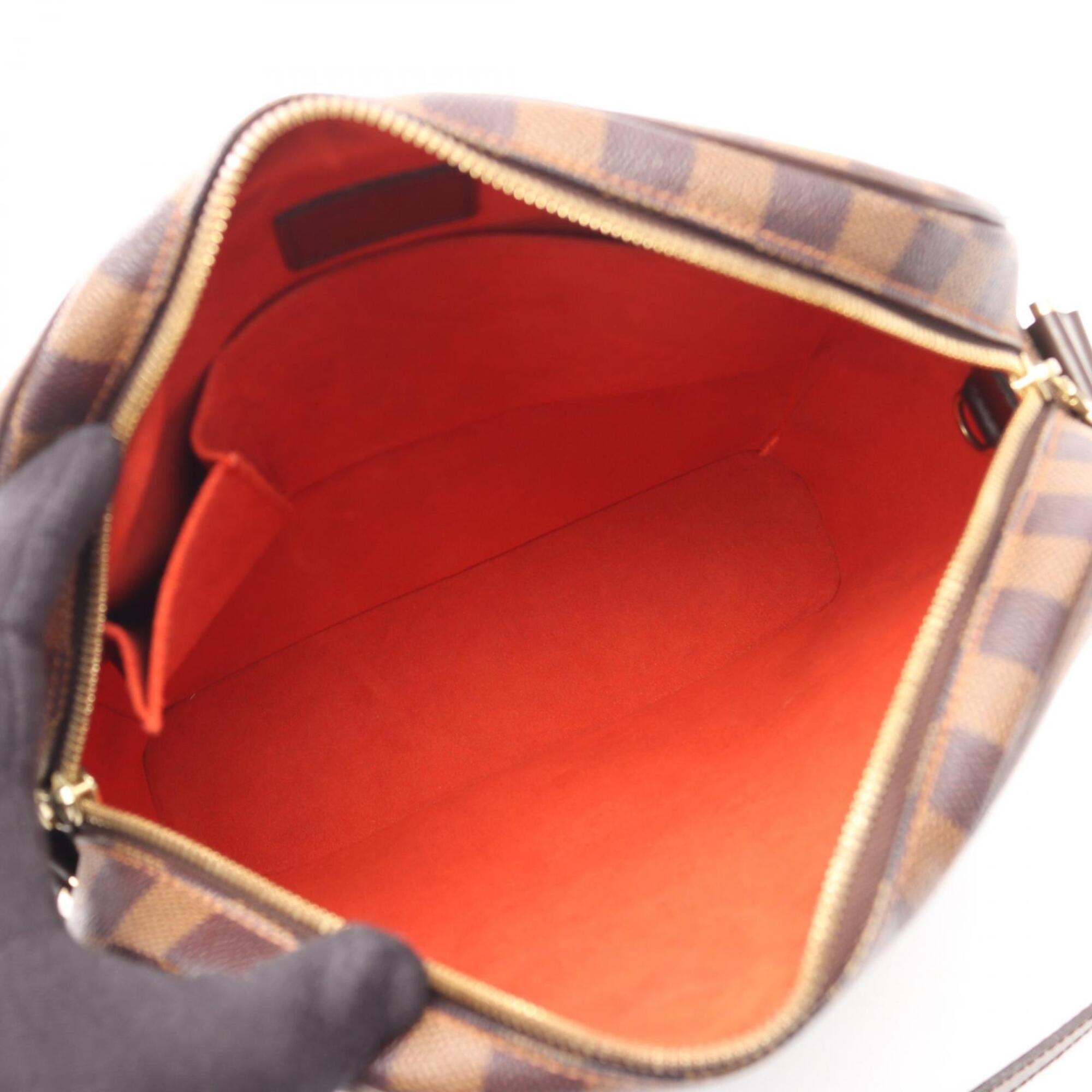 Louis Vuitton Brown Ebene Coated Canvas Leather Damier Canvas Handbag Shoulder Bag (Pre-Owned)