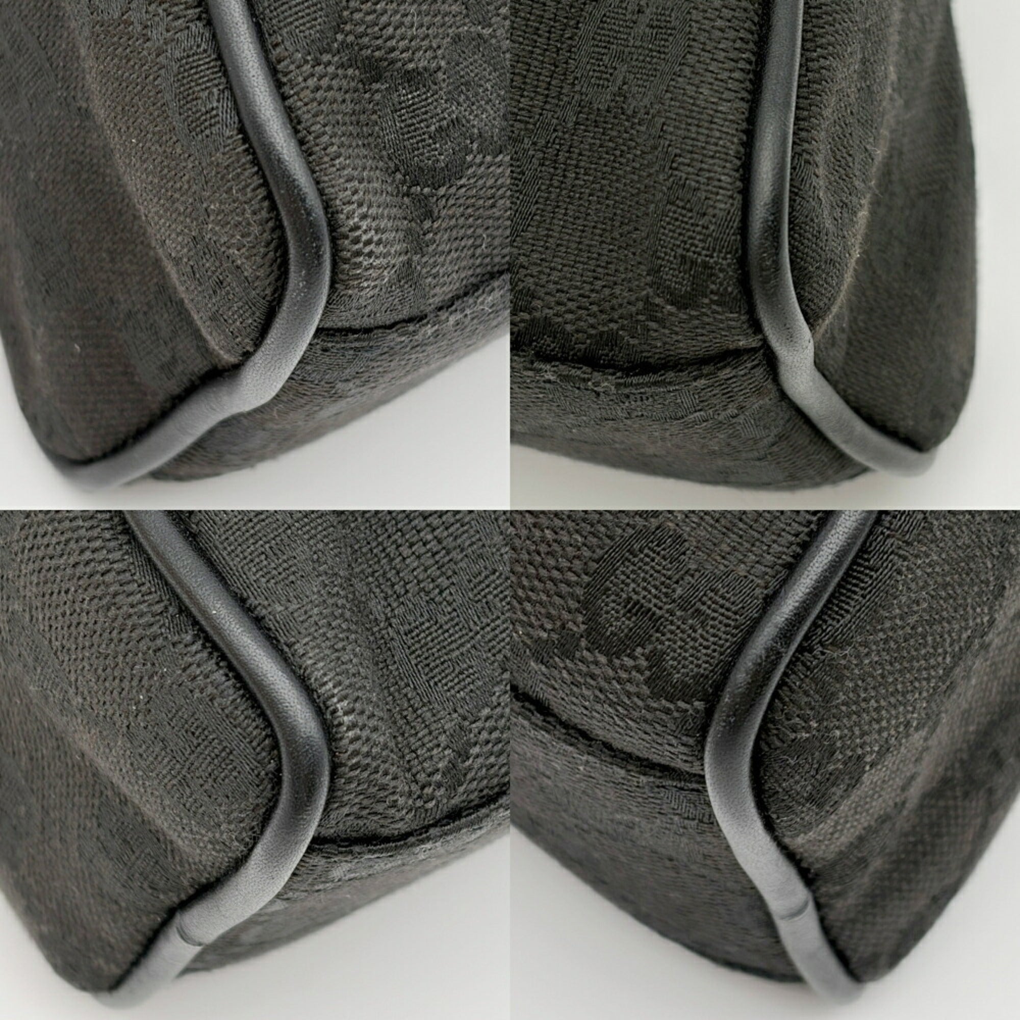 Gucci Black Gg Canvas Pouch (Pre-Owned)