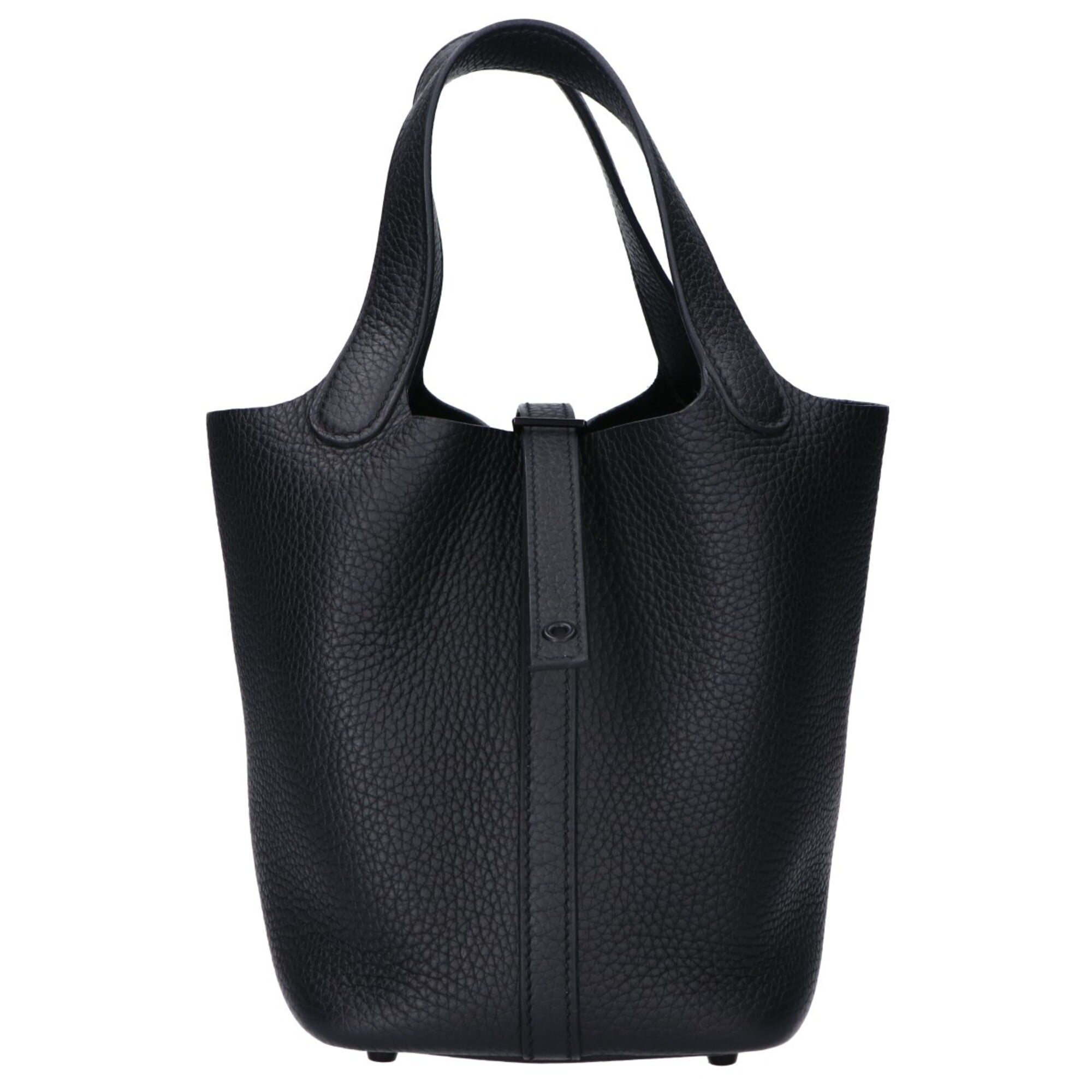 Hermes Picotin Black Taurillon Clemence Leather Handbag (Pre-Owned)