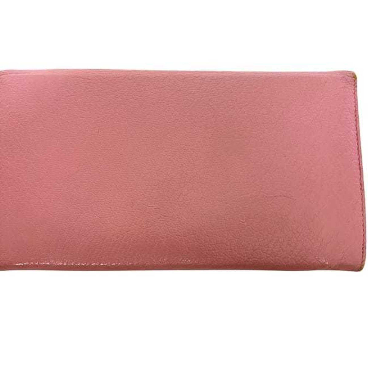 Miu Miu Pink Leather Long Wallet (Bi-Fold) (Pre-Owned)