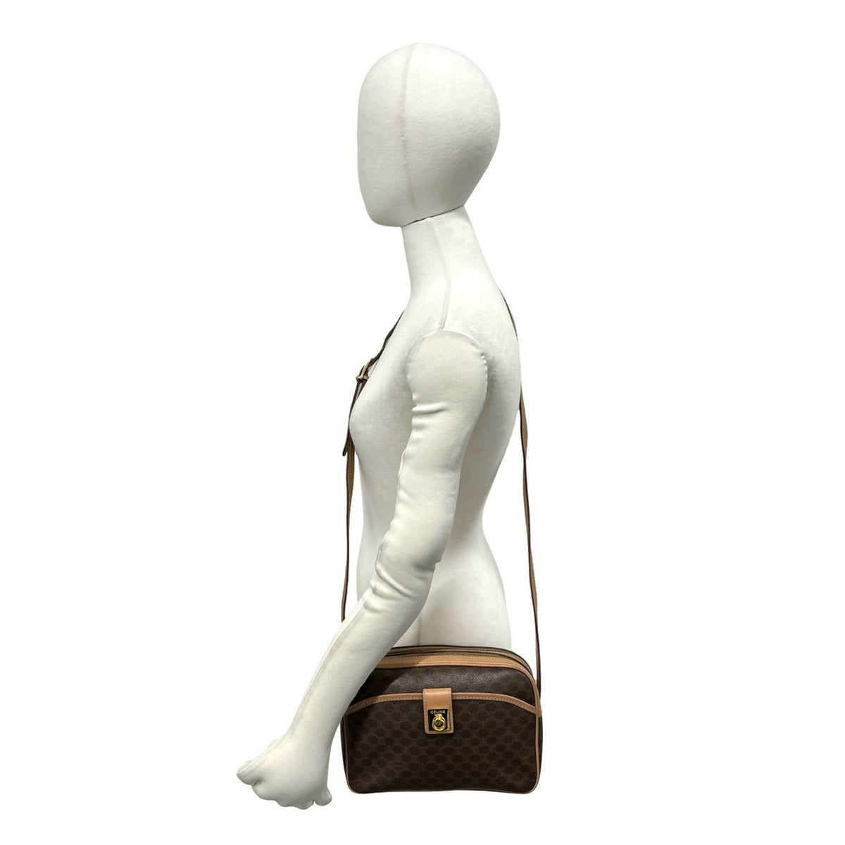Celine Brown Pvc Leather Pochette Shoulder Bag (Pre-Owned)