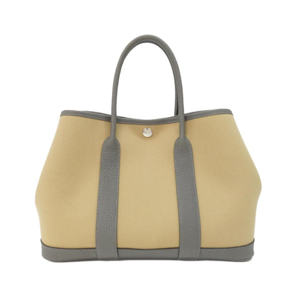 Hermes Beige Toile Officier Negonda Leather Handbag (Pre-Owned)