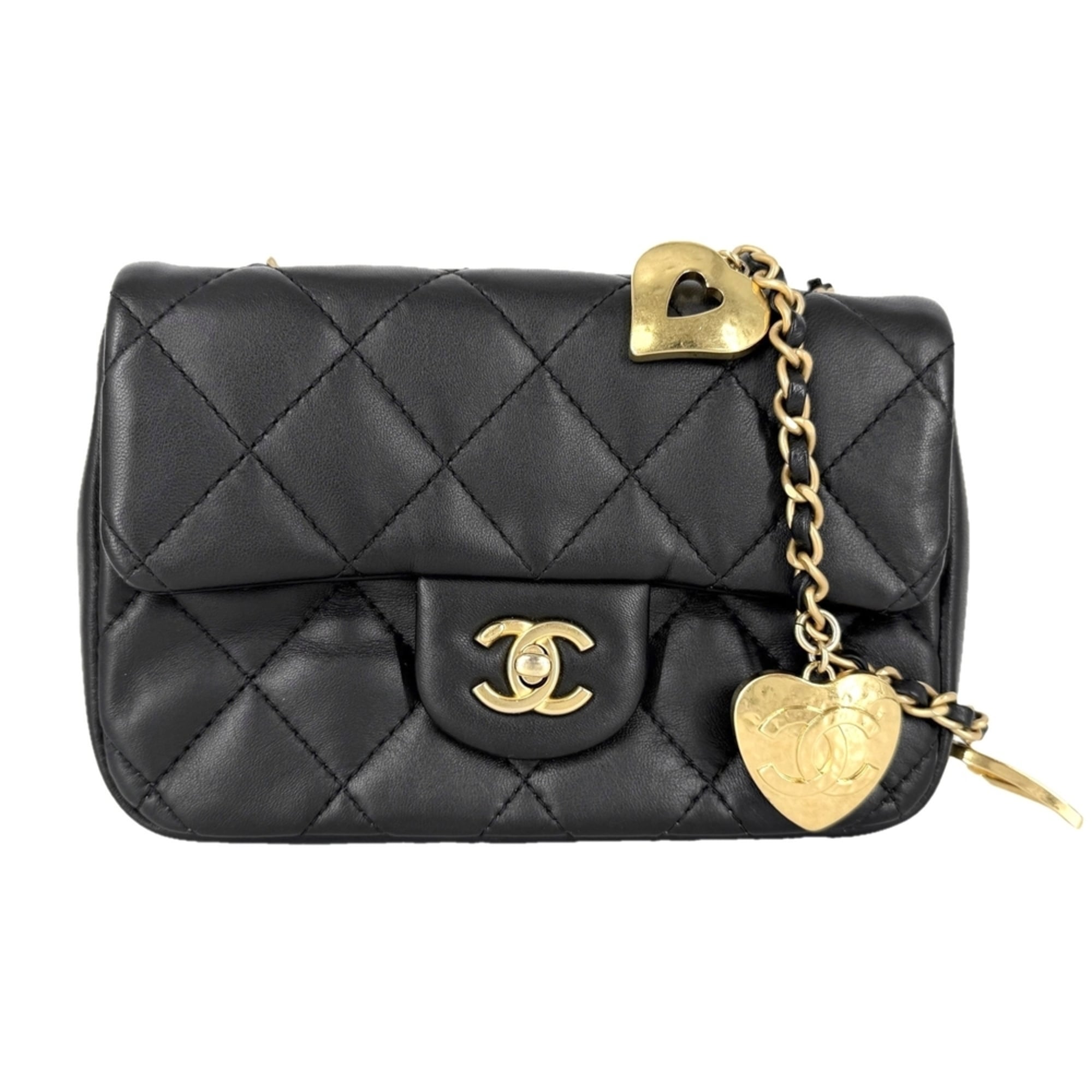 Chanel Black Leather Shoulder Bag (Pre-Owned)