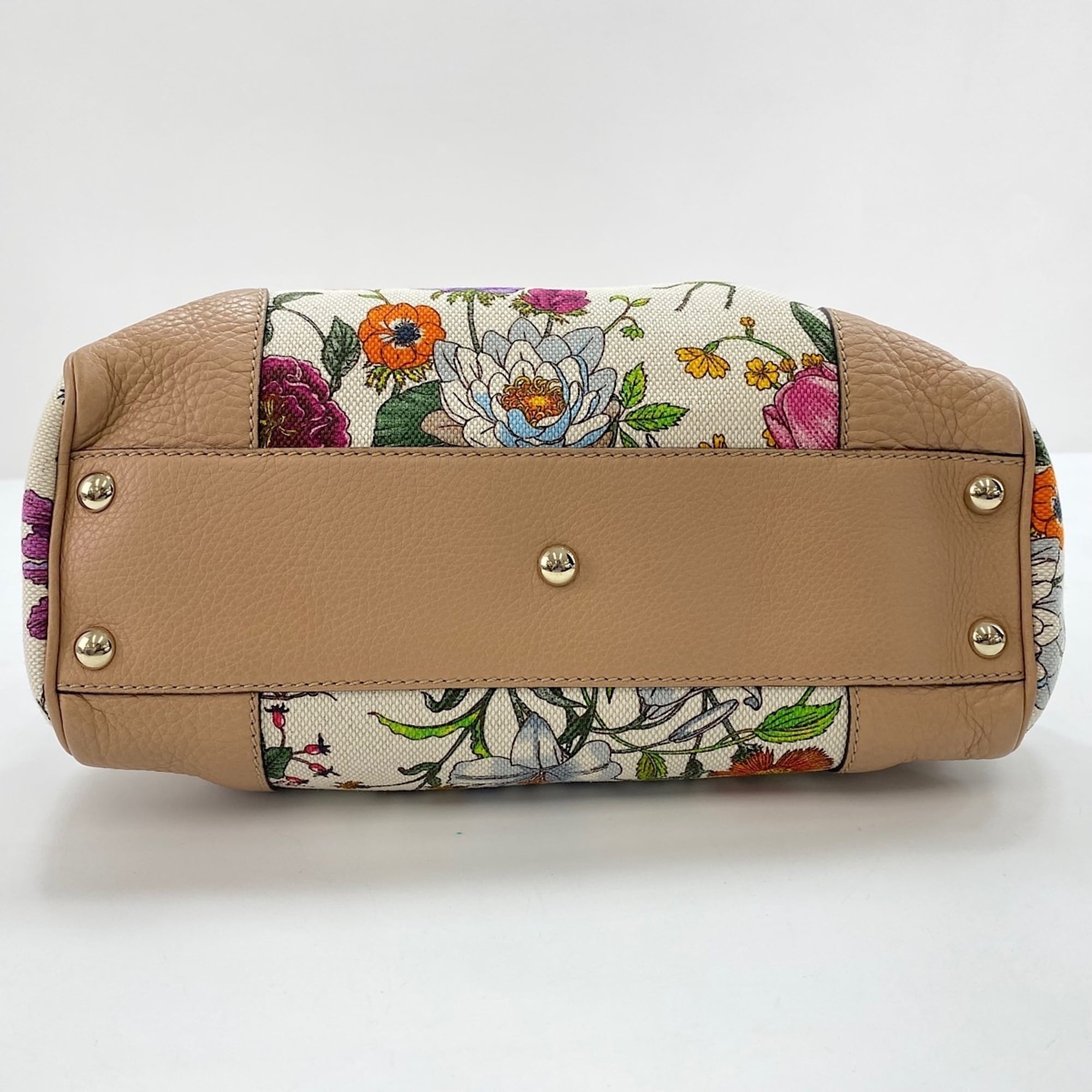 Gucci Multi-Color Canvas Bamboo Handbag (Pre-Owned)