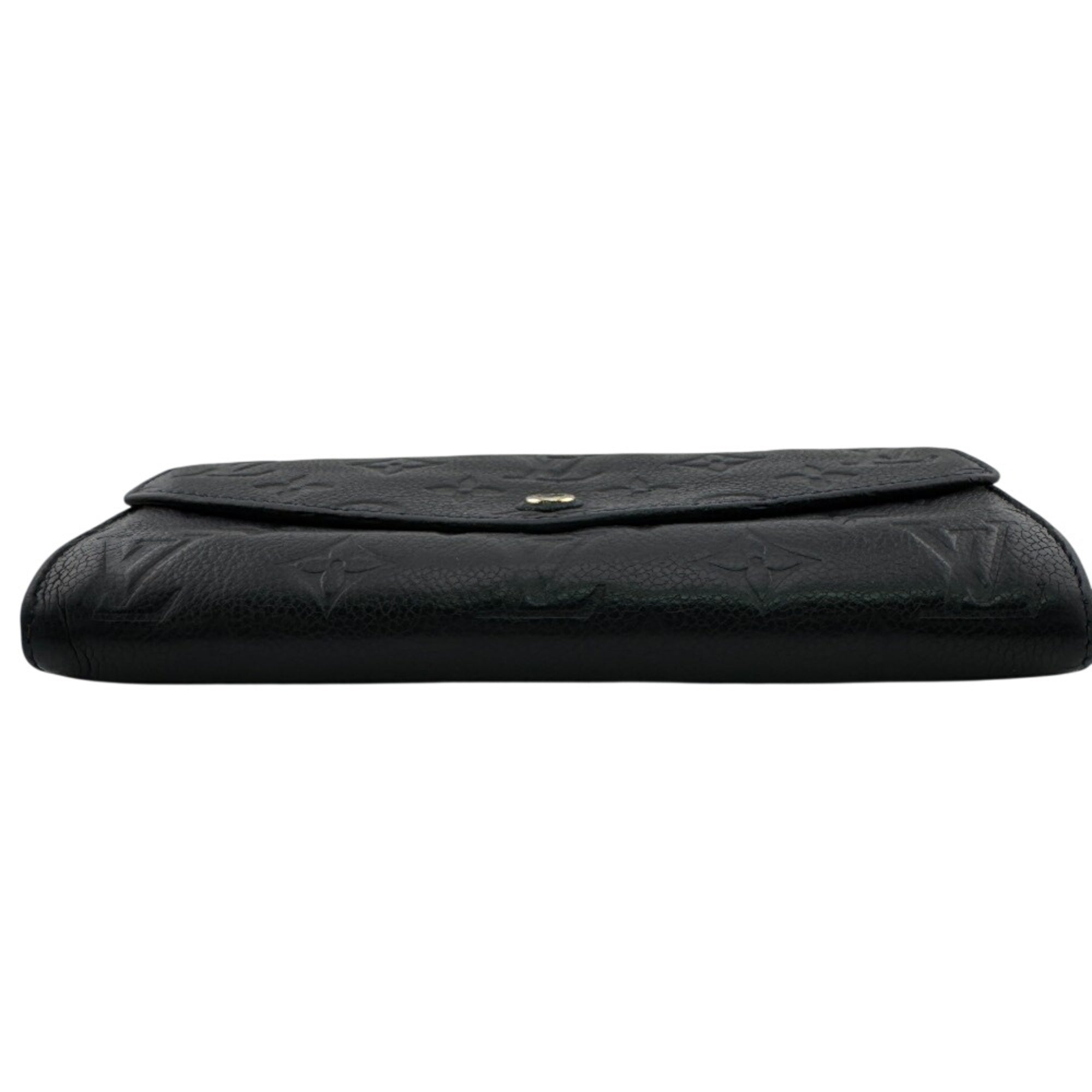 Louis Vuitton Monogram Empreinte Black Noir Leather Long Wallet (Bi-Fold) (Pre-Owned)