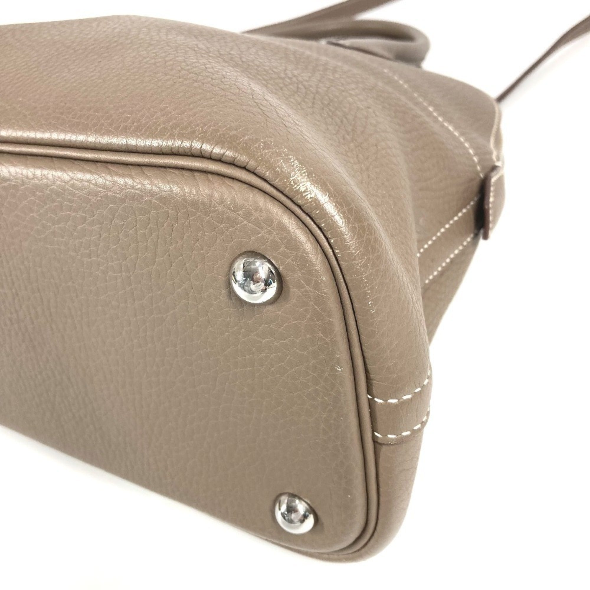 Hermes Bolide Etoupe Gray Gray Taurillon Clemence Leather Handbag Shoulder Bag Tote Bag (Pre-Owned)