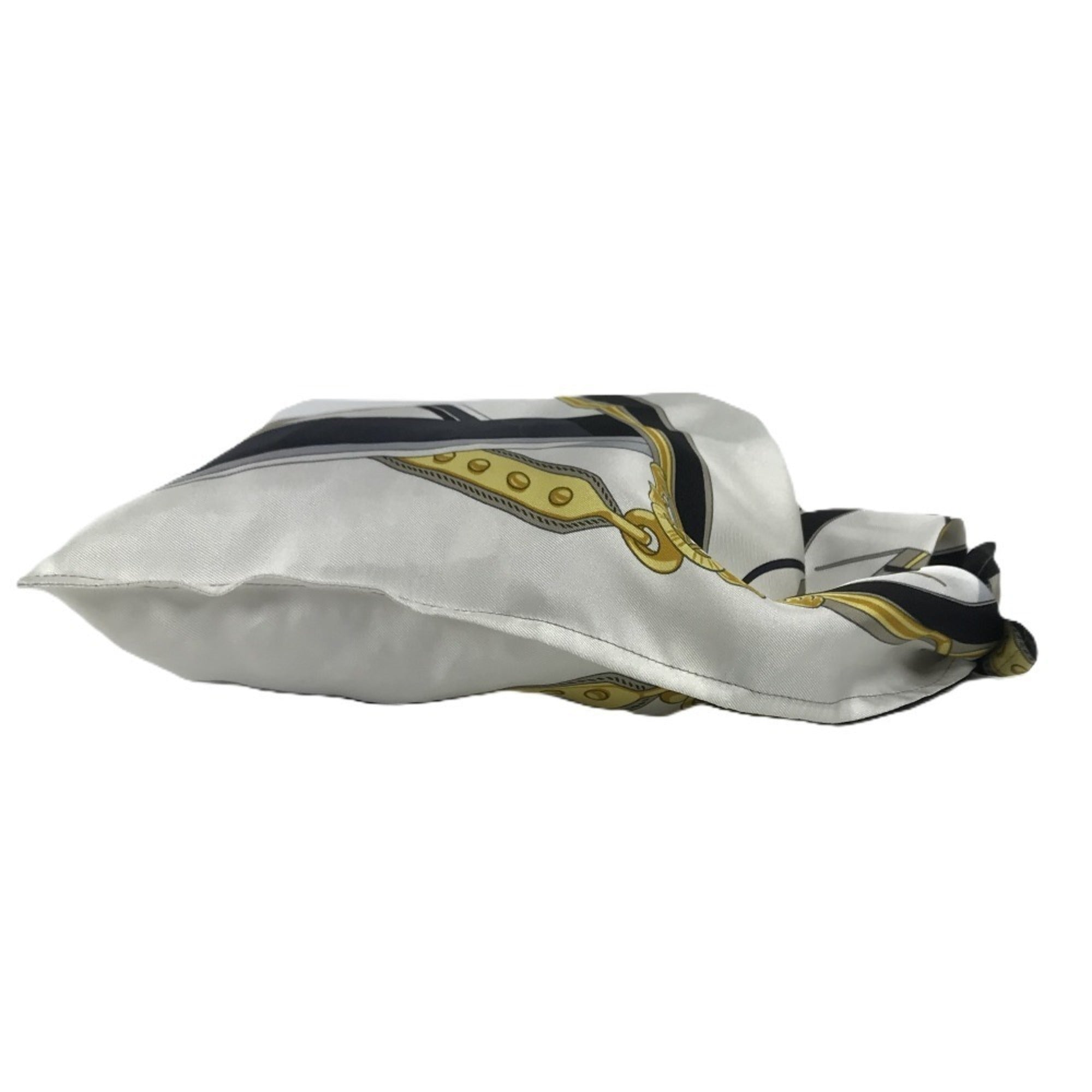 Hermes Black White Silk Handbag Pouch (Pre-Owned)