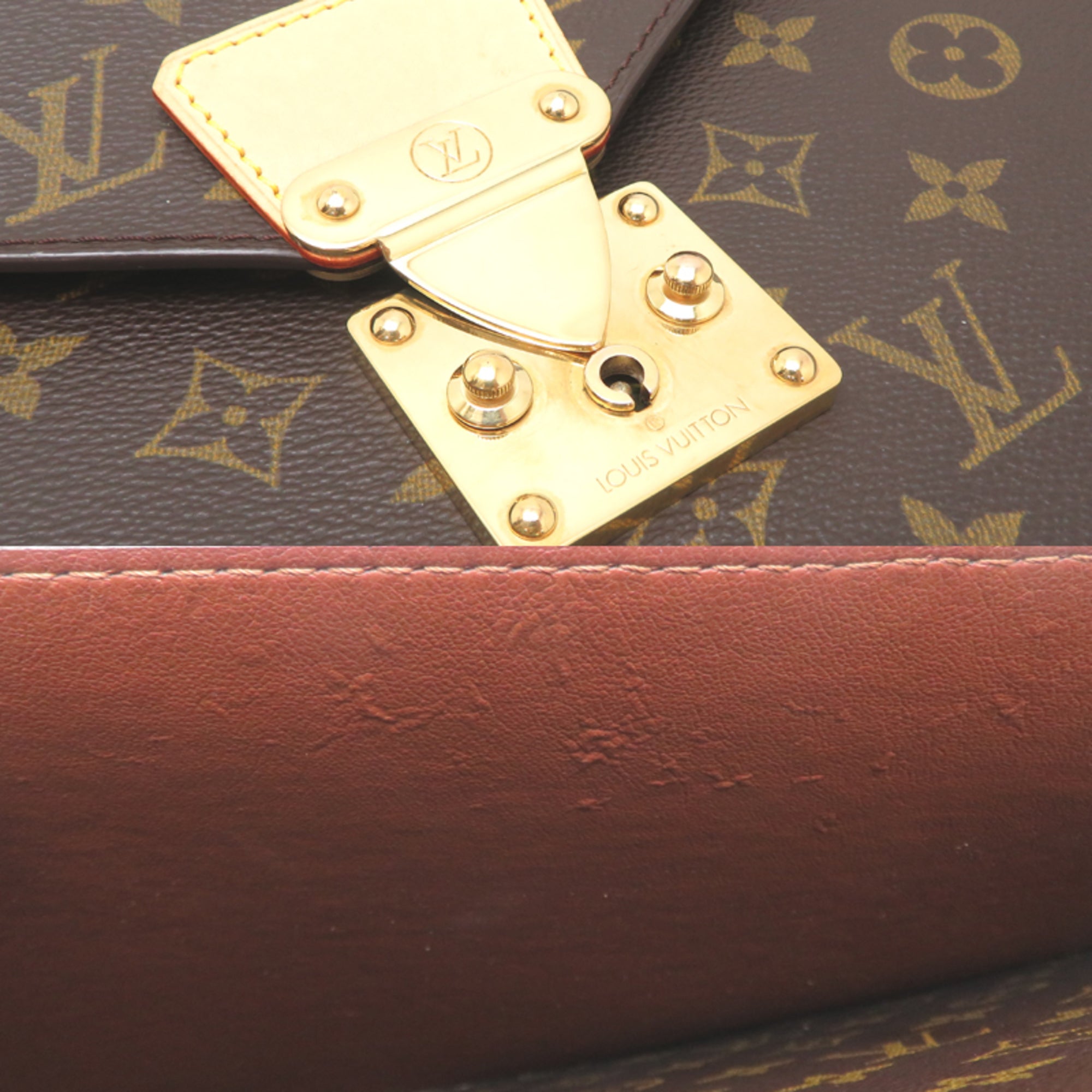 Louis Vuitton Brown Monogram Briefcase (Pre-Owned)