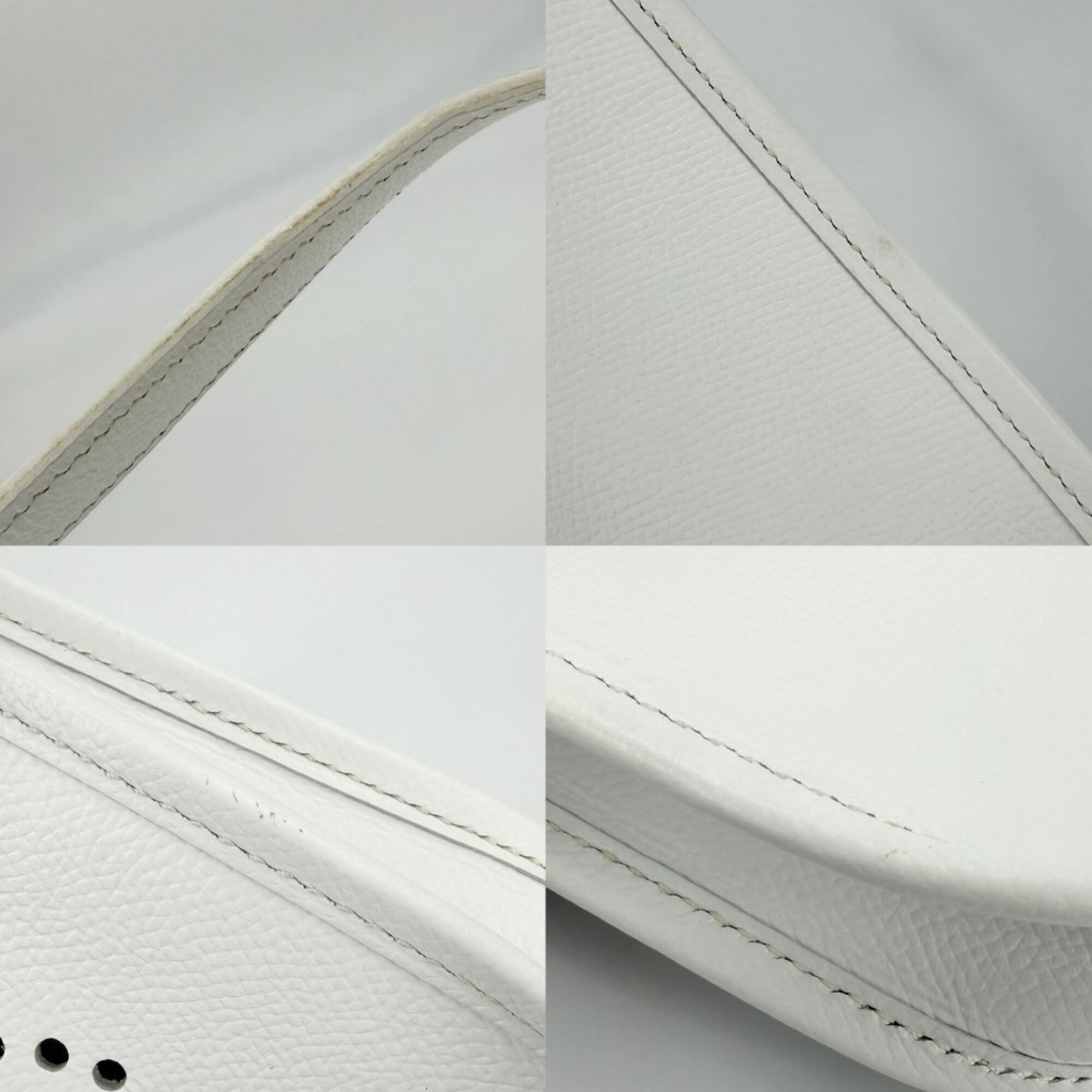 Hermes White Leather Shoulder Bag (Pre-Owned)