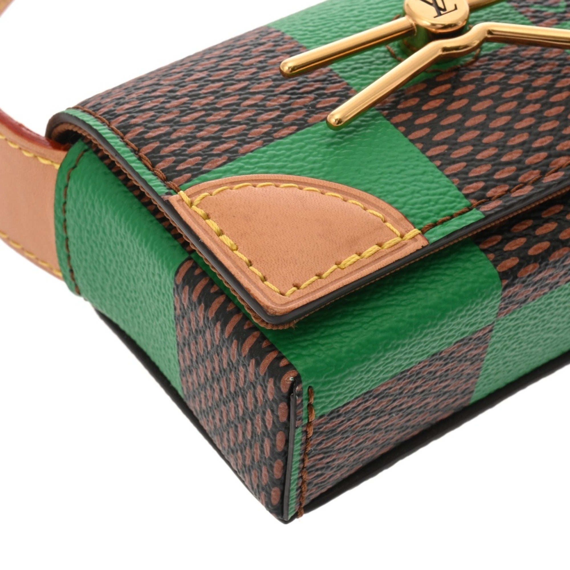 Louis Vuitton Brown Green Damier Canvas Shoulder Bag (Pre-Owned)