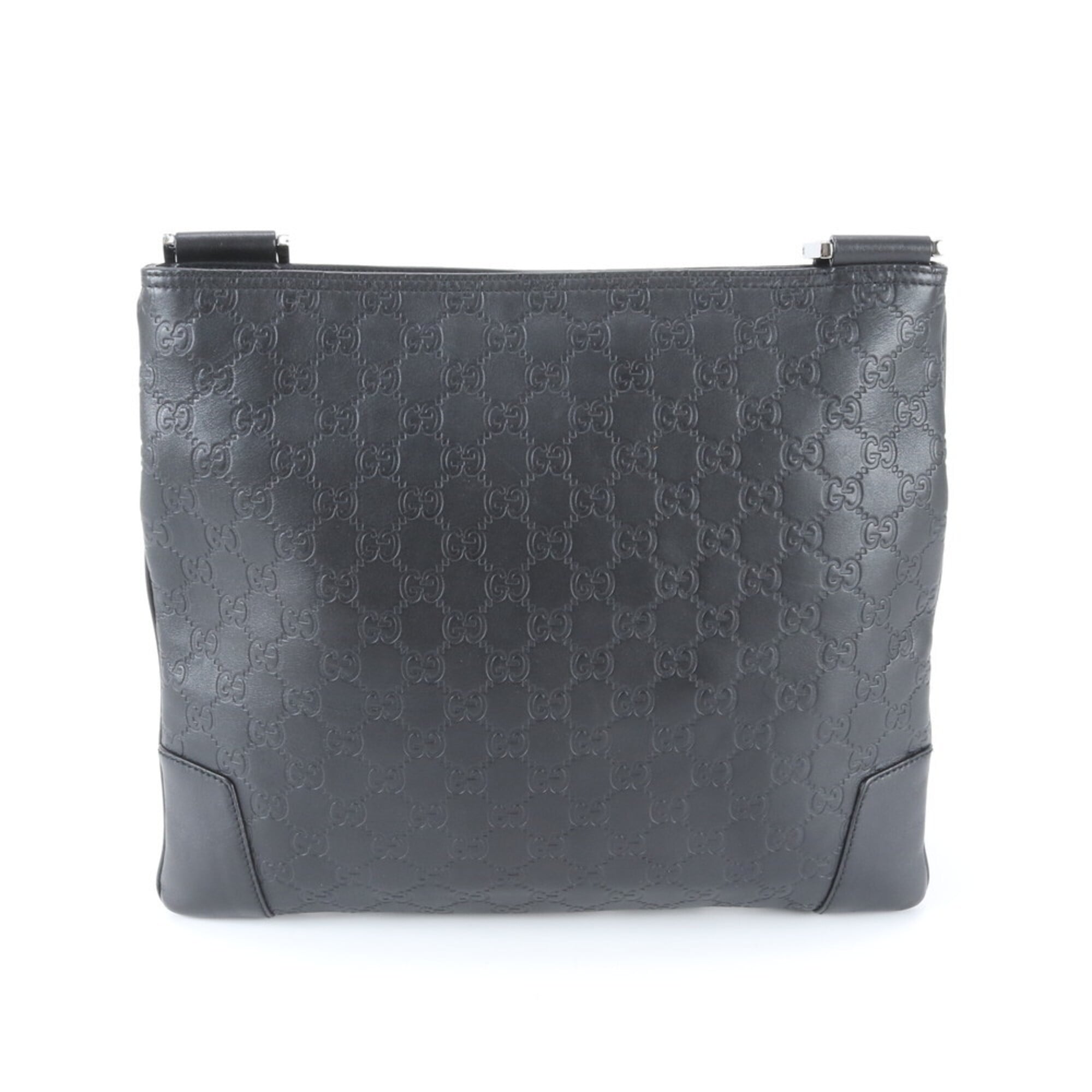 Gucci Guccissima Black Leather Shoulder Bag (Pre-Owned)
