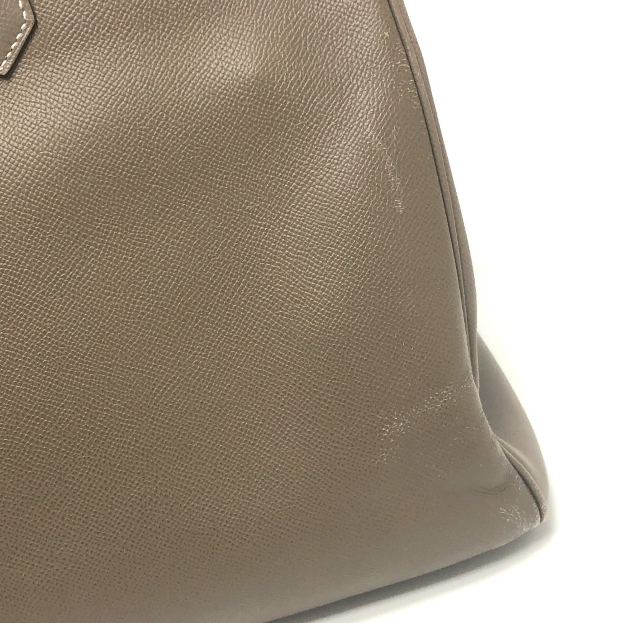 Hermes Brown Etoupe Gray Epsom Leather Handbag Tote Bag (Pre-Owned)