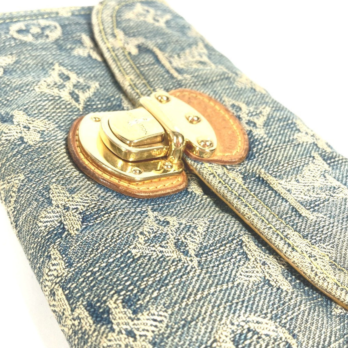 Louis Vuitton Blue Monogram Monogram Denim Canvas Long Wallet (Bi-Fold) (Pre-Owned)