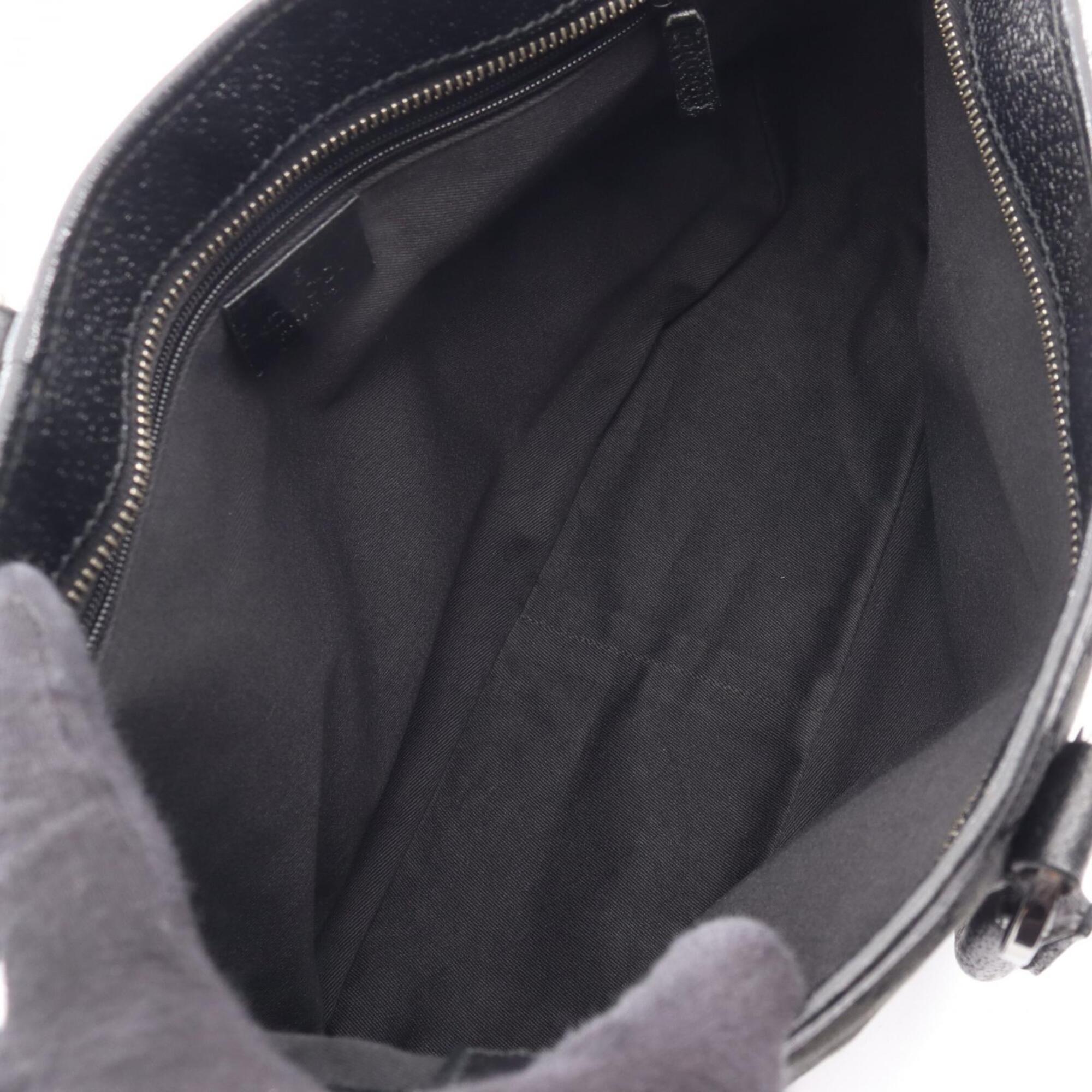 Gucci Black Canvas Leather Handbag (Pre-Owned)