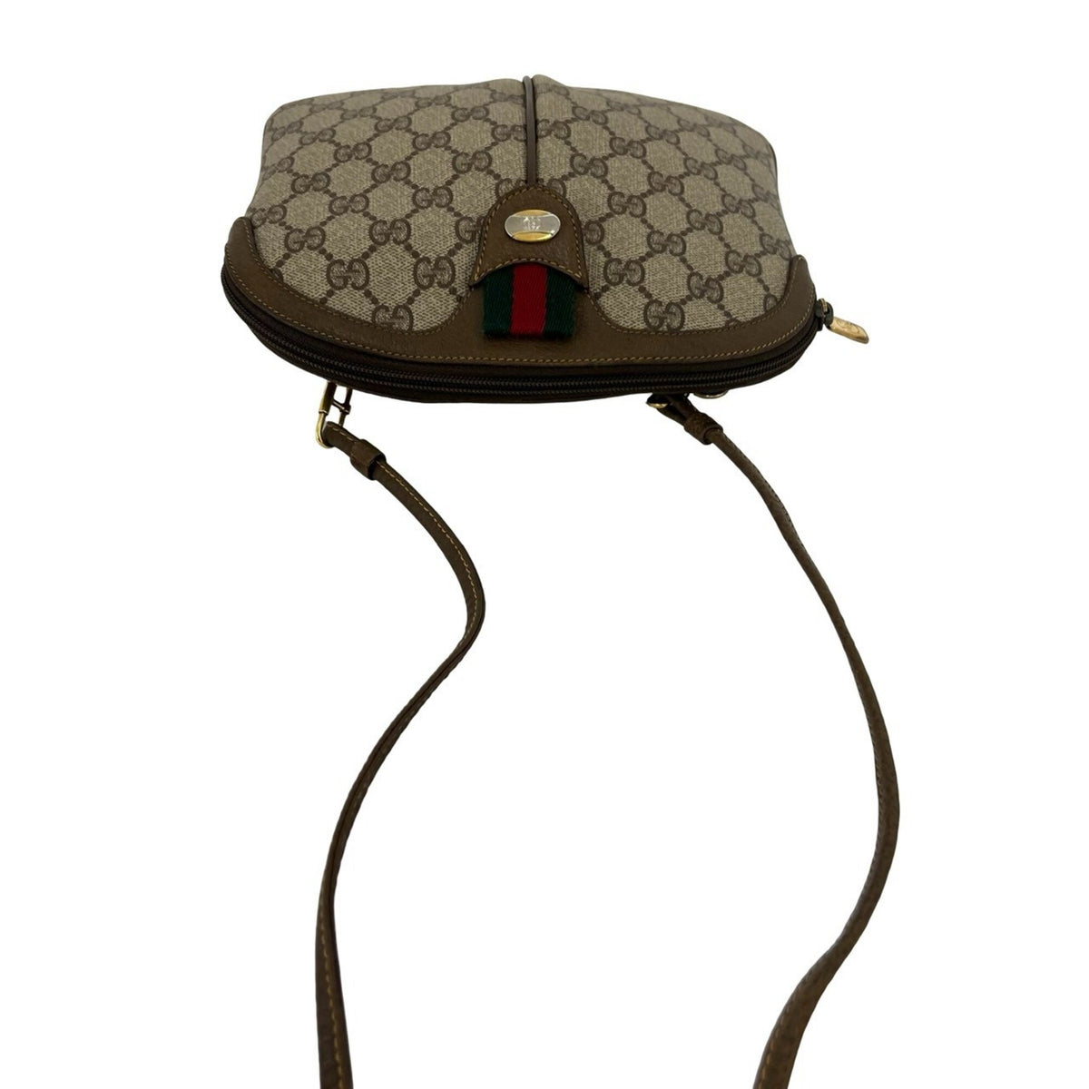 Gucci Brown Leather Pvc Pochette Shoulder Bag (Pre-Owned)