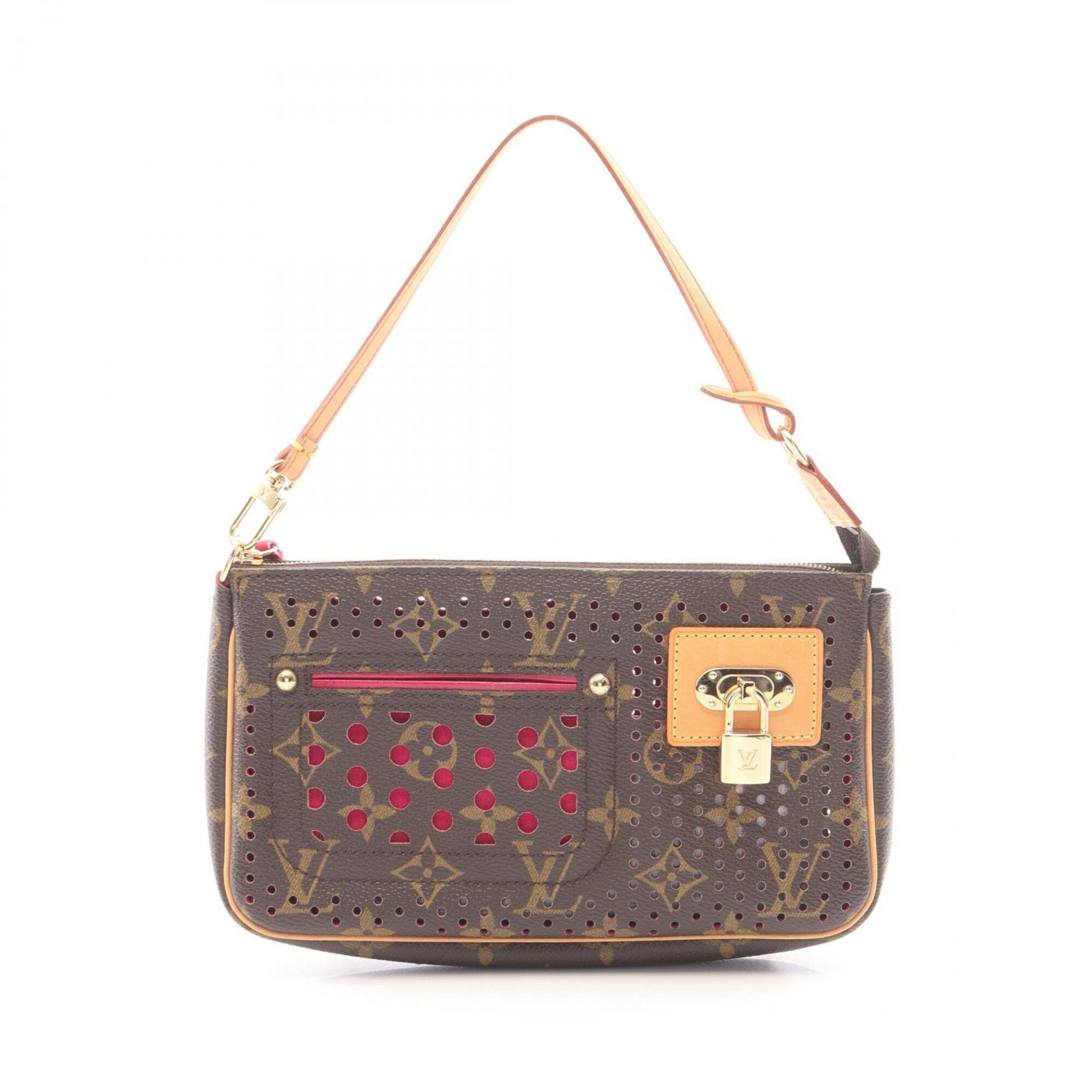 Louis Vuitton Brown Monogram Pink Coated Canvas Handbag (Pre-Owned)
