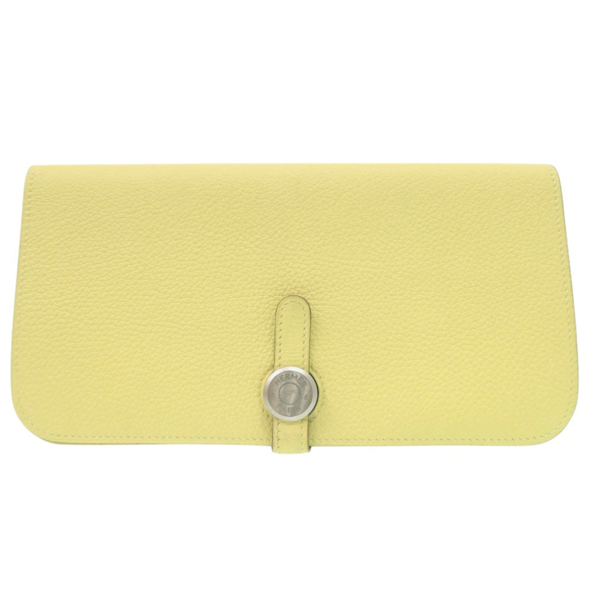 Hermes Yellow Togo Leather Long Wallet (Bi-Fold) (Pre-Owned)