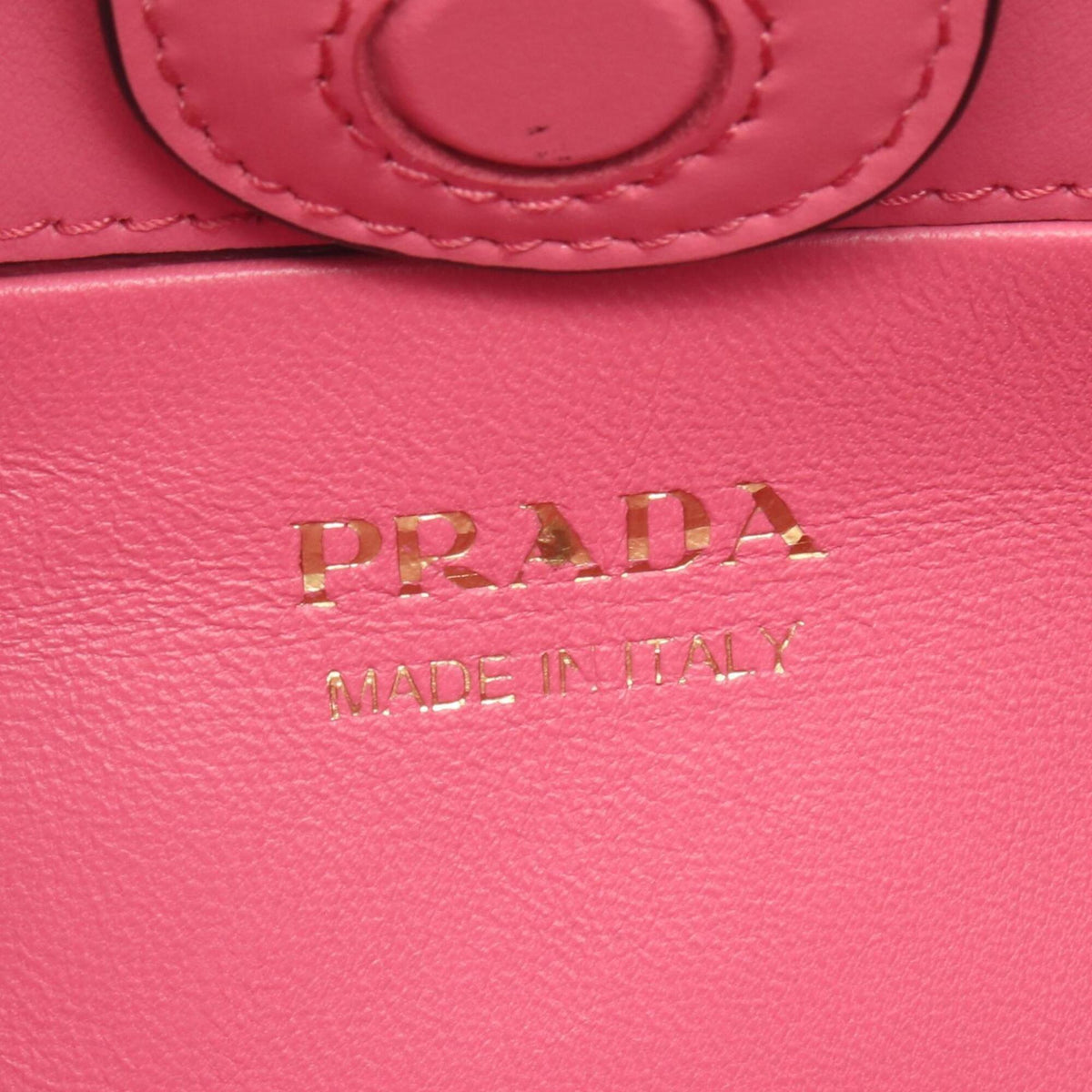 Prada Pink Leather Handbag Shoulder Bag (Pre-Owned)