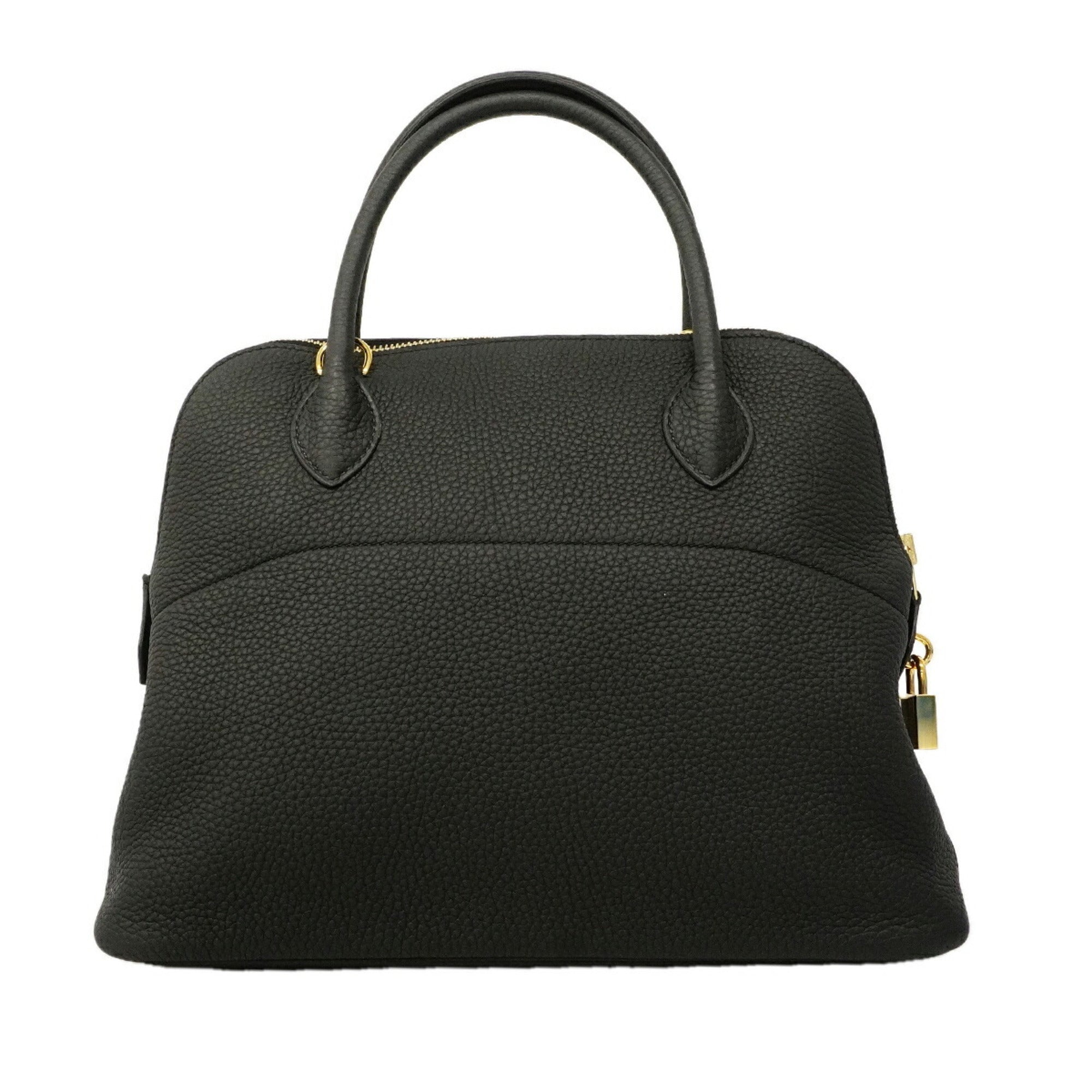 Hermes Black Taurillon Clemence Leather Handbag (Pre-Owned)