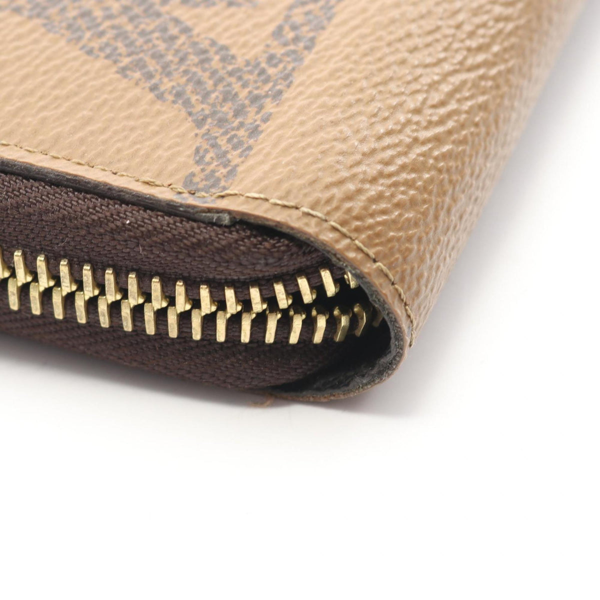 Louis Vuitton Brown Coated Canvas Long Wallet (Bi-Fold) (Pre-Owned)