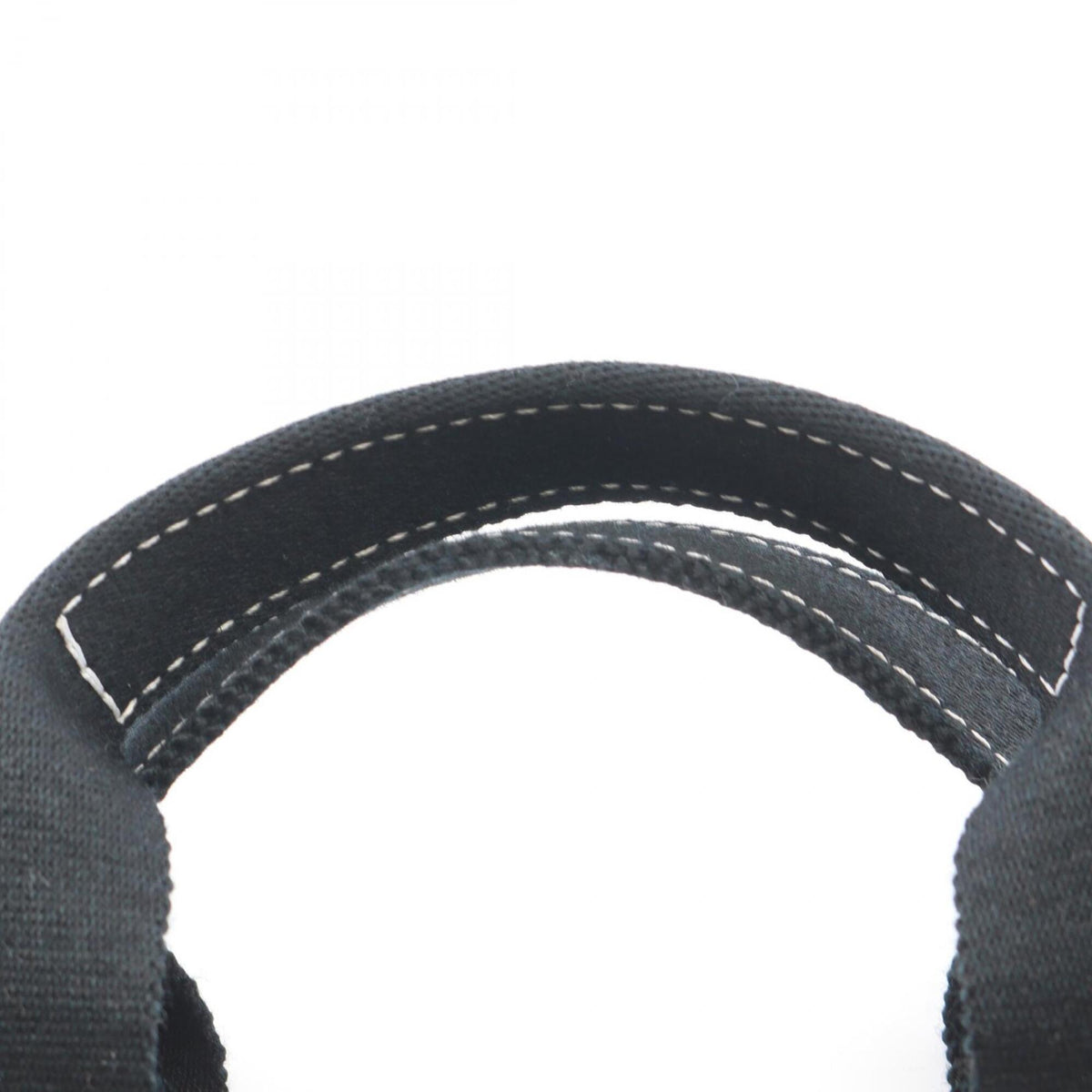 Hermes Black Ivory Canvas Handbag Tote Bag (Pre-Owned)